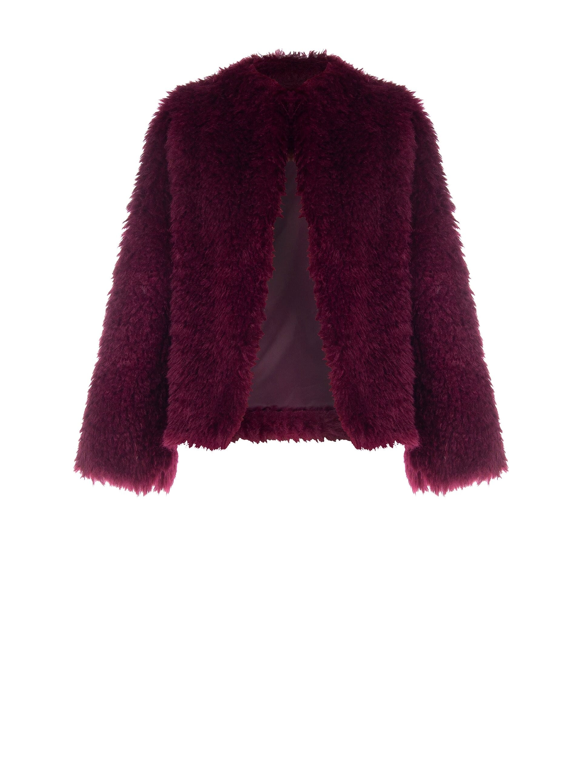 Cappotto Corto In Pelliccia Sintetica Con Chiusura A Gancio E Colletto Removibile Rinascimento