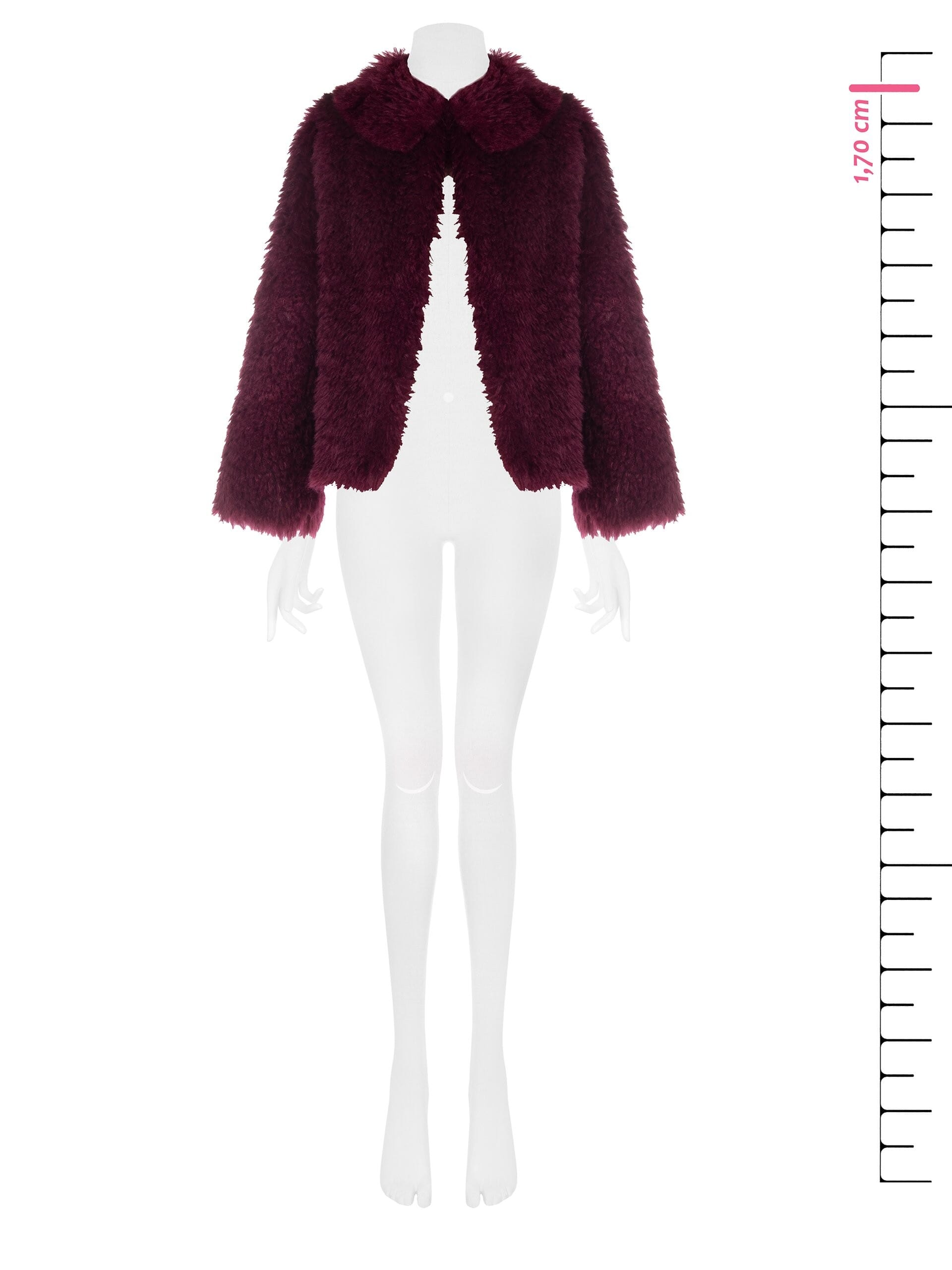 Cappotto Corto In Pelliccia Sintetica Con Chiusura A Gancio E Colletto Removibile Rinascimento