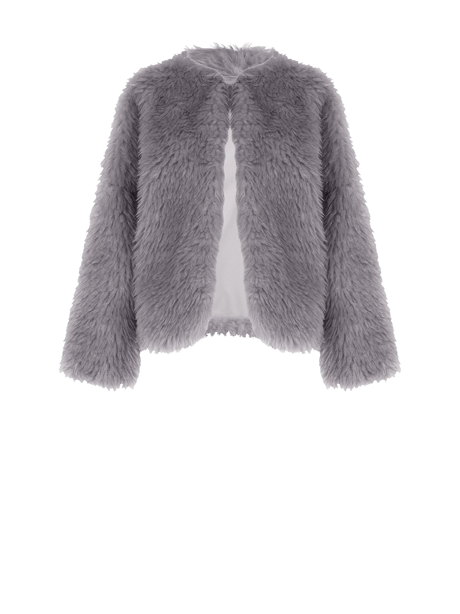 Cappotto Corto In Pelliccia Sintetica Con Chiusura A Gancio E Colletto Removibile Rinascimento