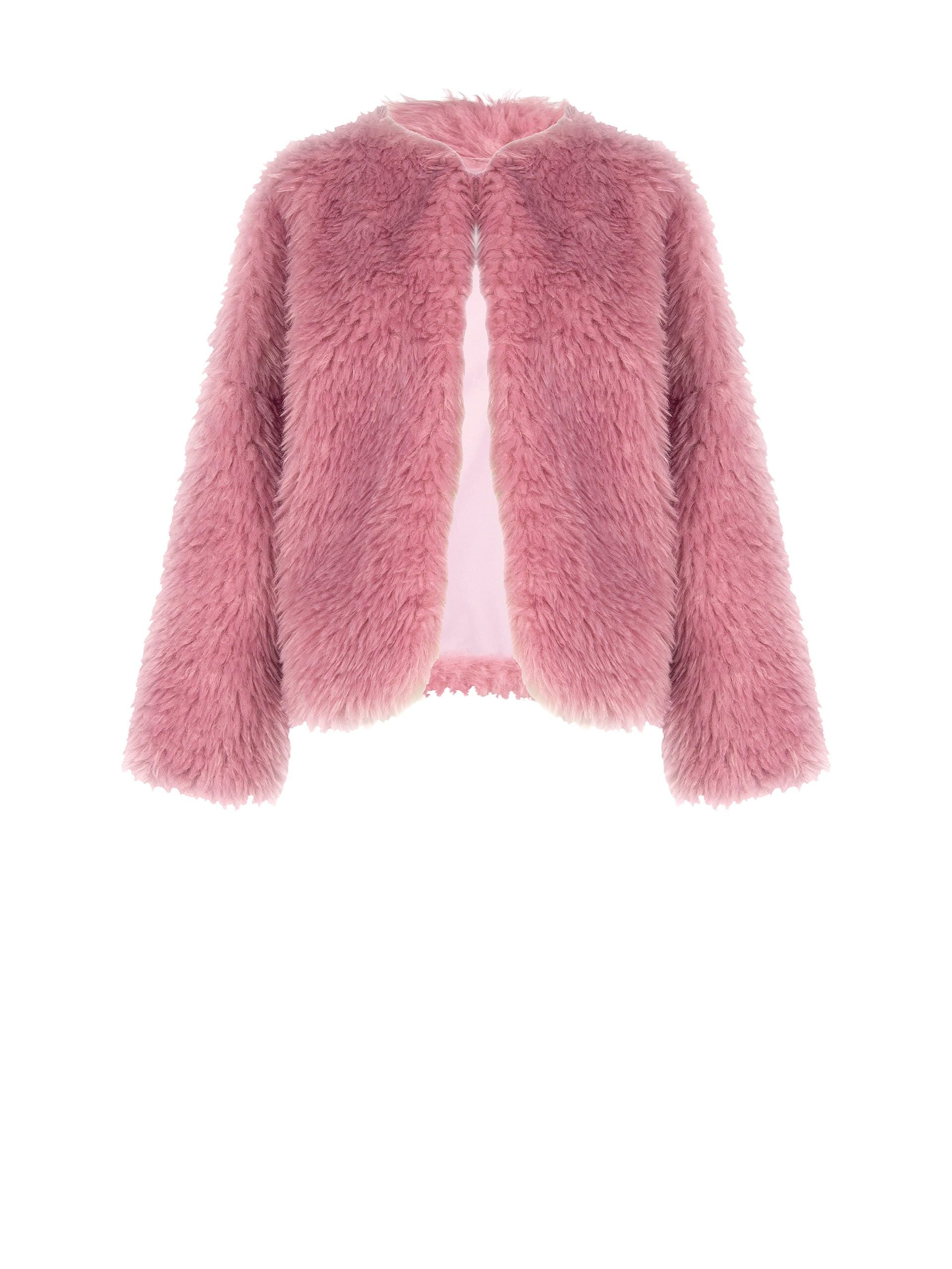 Cappotto Corto In Pelliccia Sintetica Con Chiusura A Gancio E Colletto Removibile Rinascimento