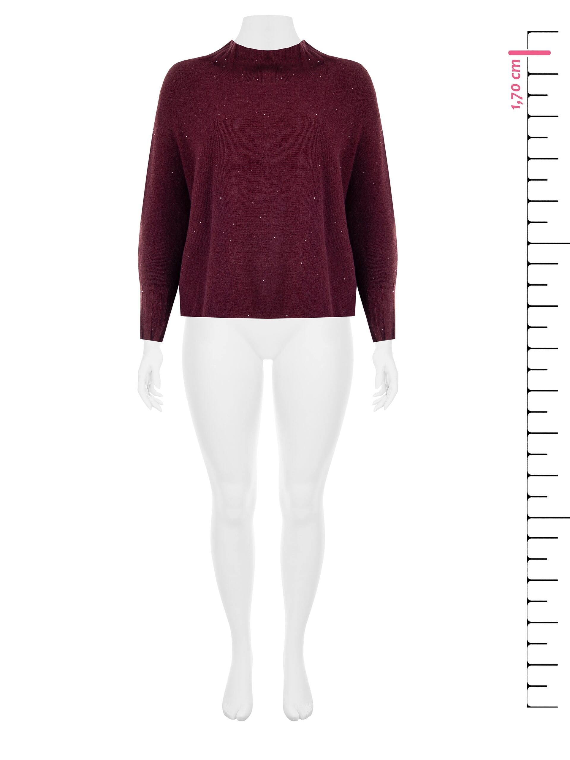 Pull à col haut et large avec micro paillettes Rinascimento Curvy Curvy