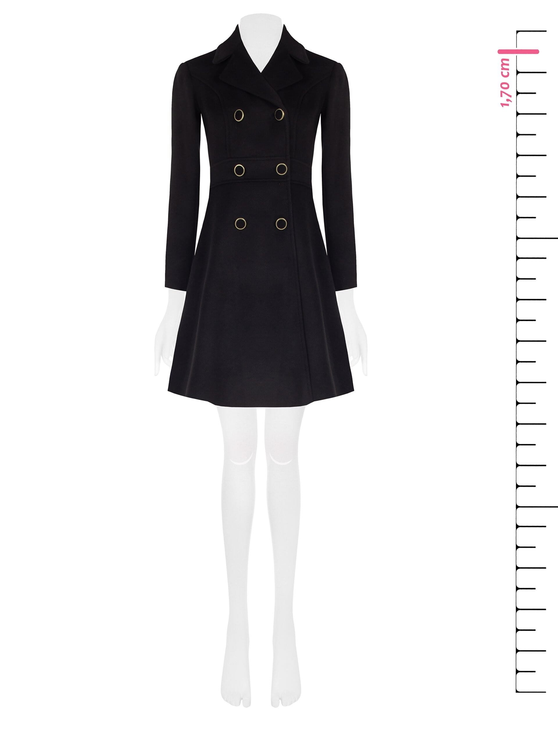 Cappotto Lungo Sfiancato Doppiopetto In Velour Rinascimento