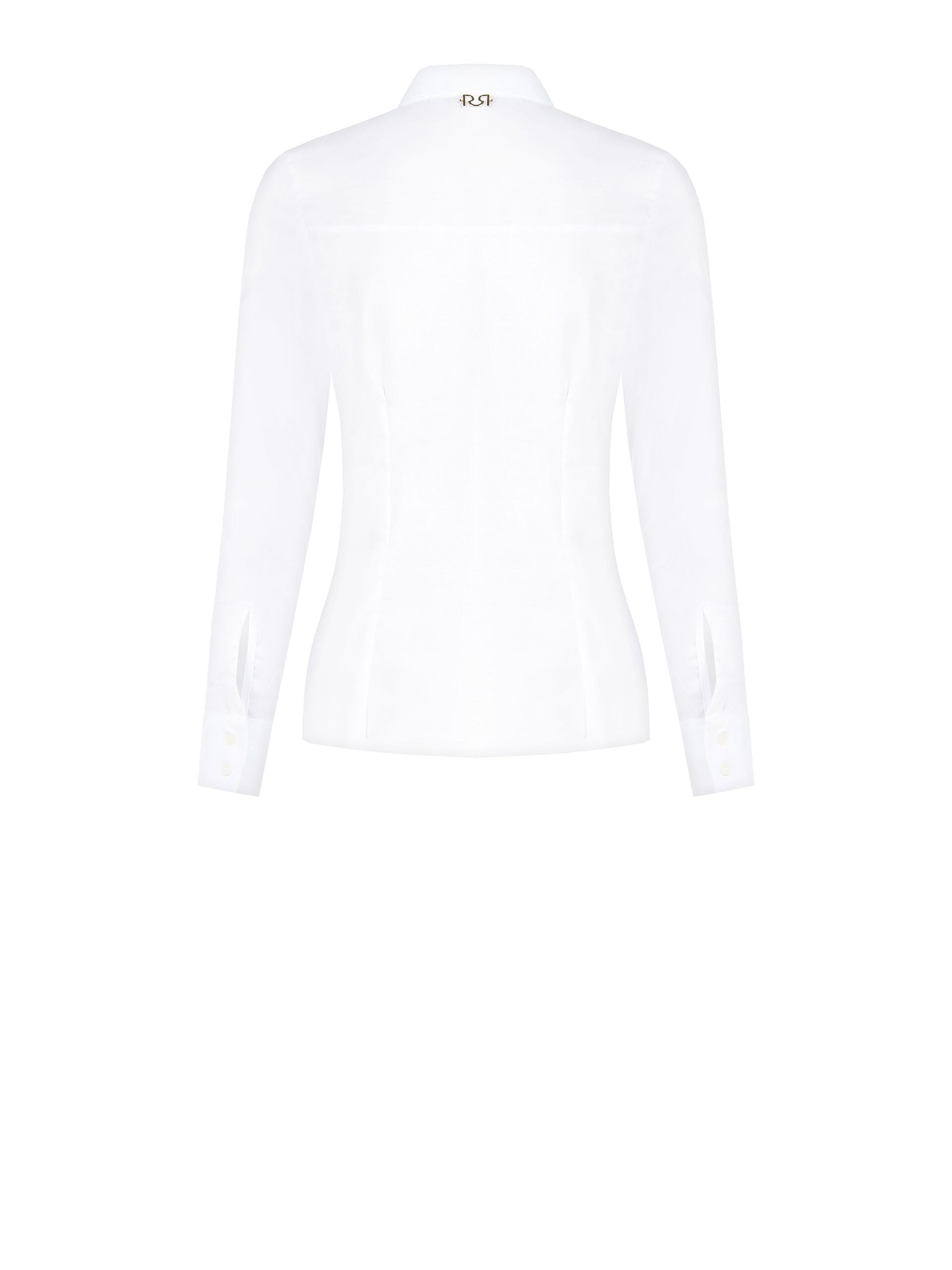 Rinascimento Cotton Blend Fitted Shirt with Concealed Buttons