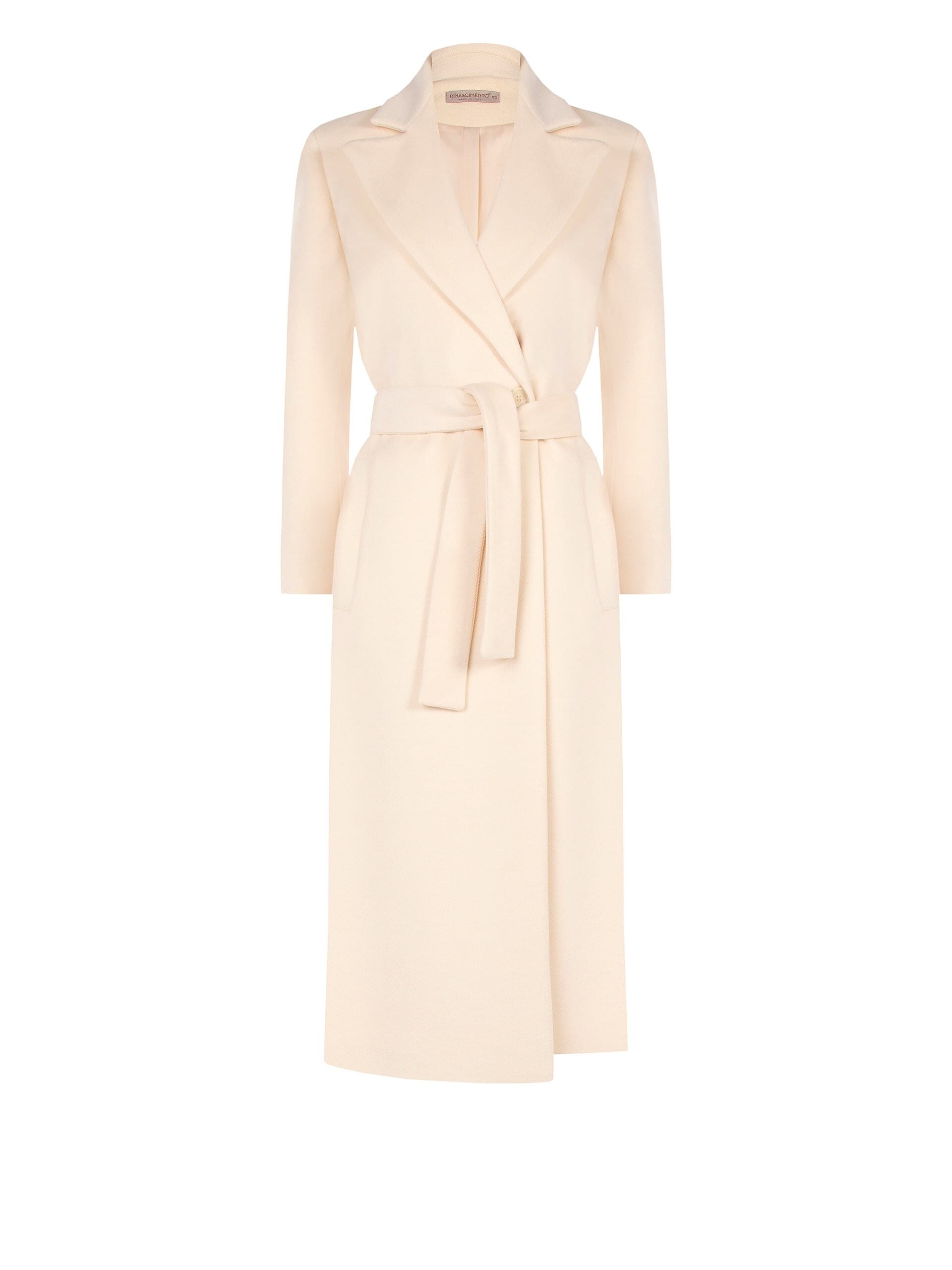 Manteau long en velours avec ceinture coordonnée Rinascimento