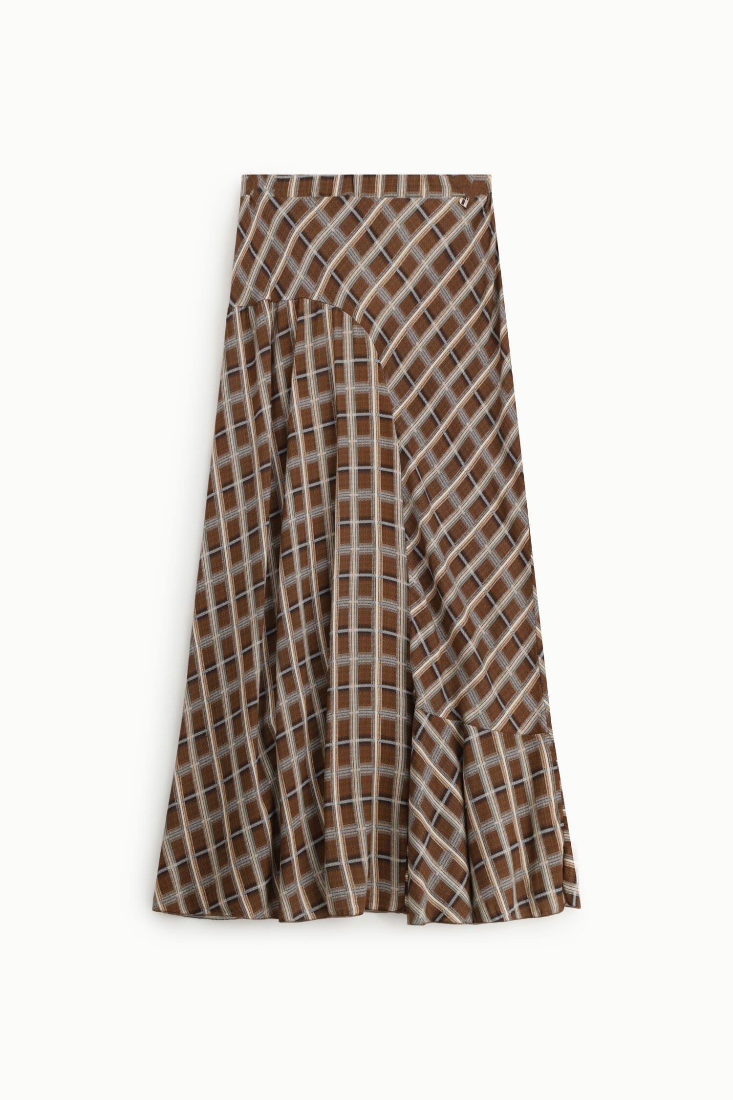 Dixie High Waistted Check Pattern Long Skirt (jupe longue à carreaux)