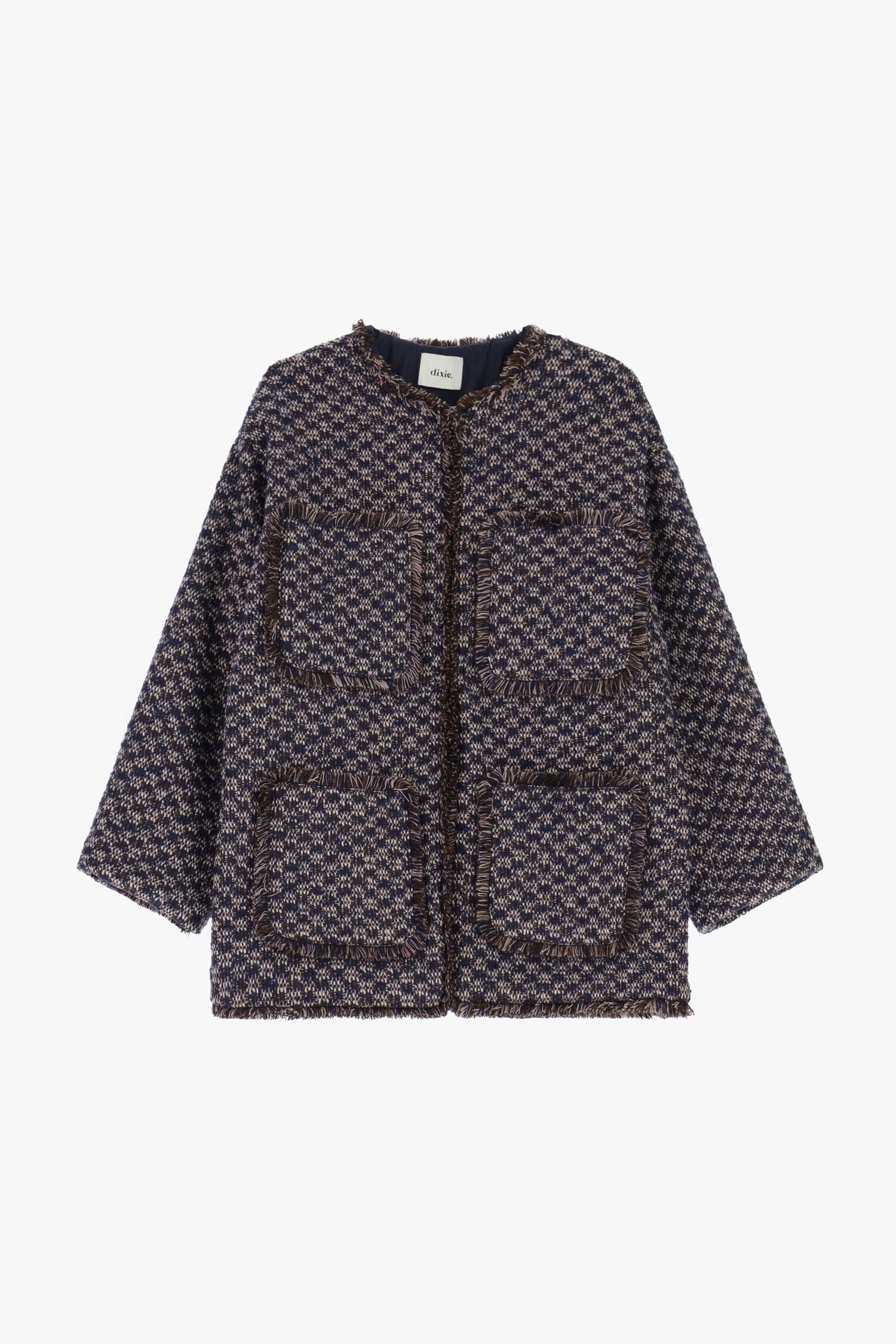 Veste en tweed avec quatre poches sur le devant Dixie