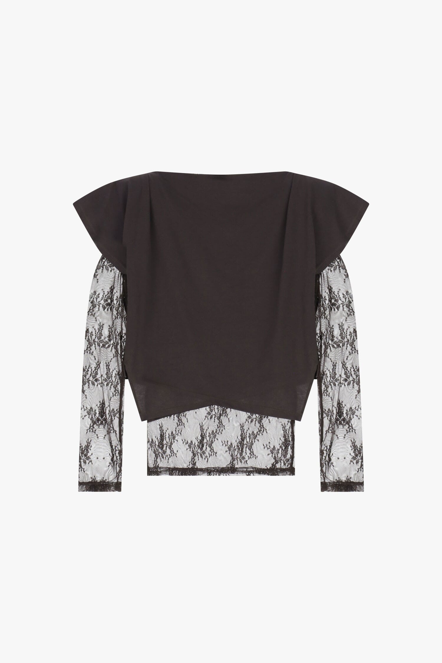 T-Shirt A Maniche Lunghe Con Inserti In Pizzo Floreale Dixie