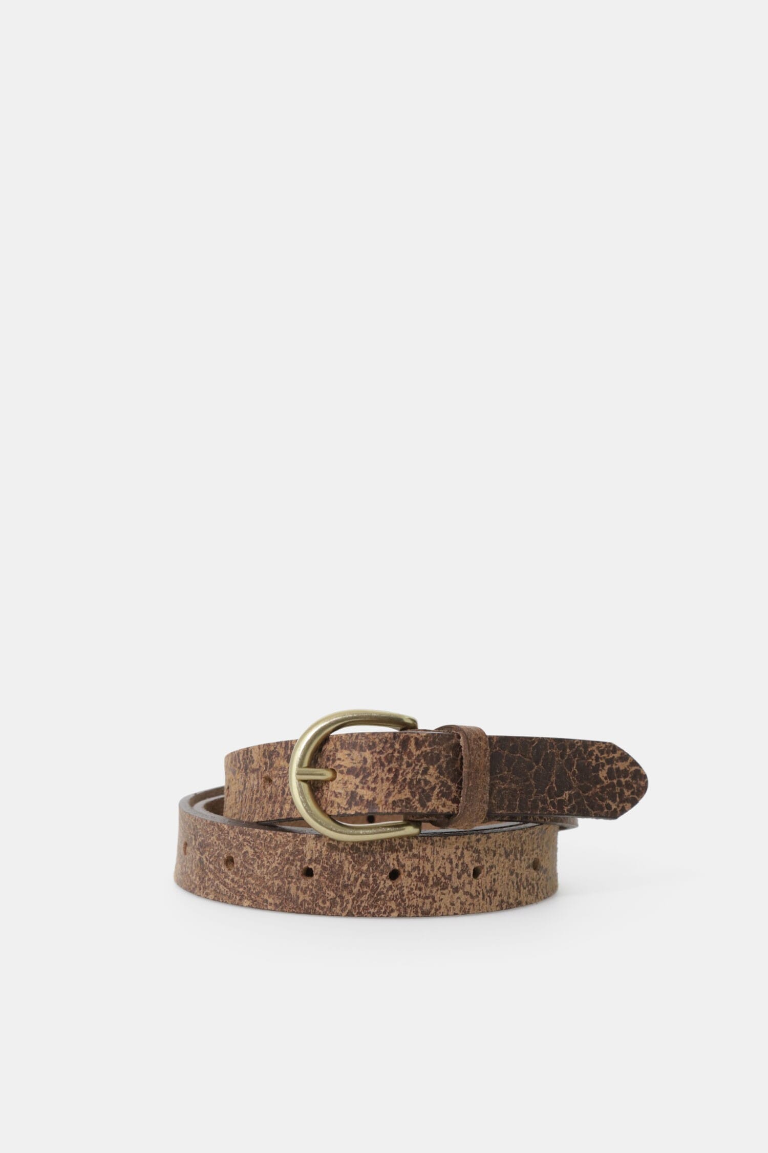 Cintura Sottile Effetto Vintage Con Fibbia Ovale Dixie