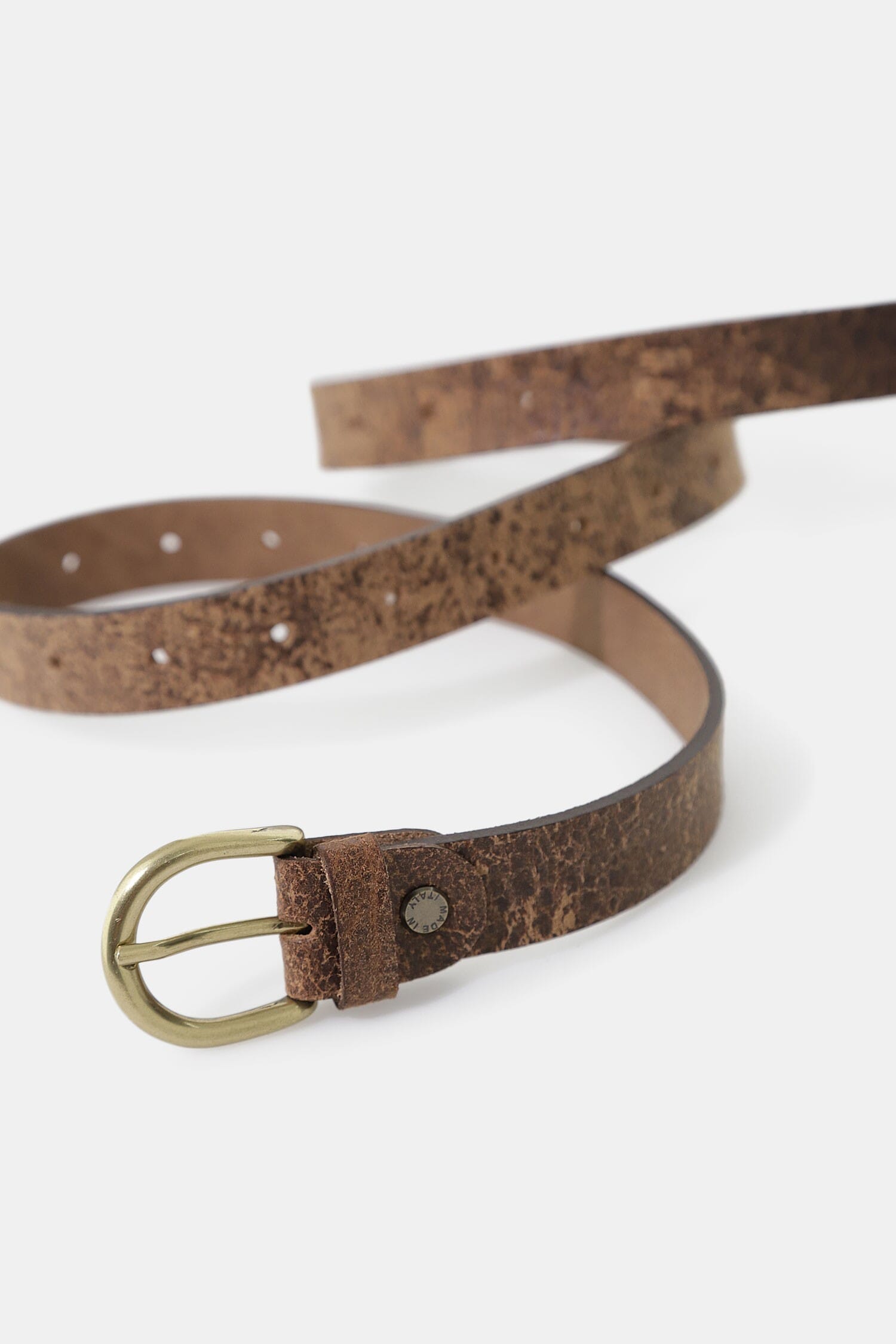 Cintura Sottile Effetto Vintage Con Fibbia Ovale Dixie