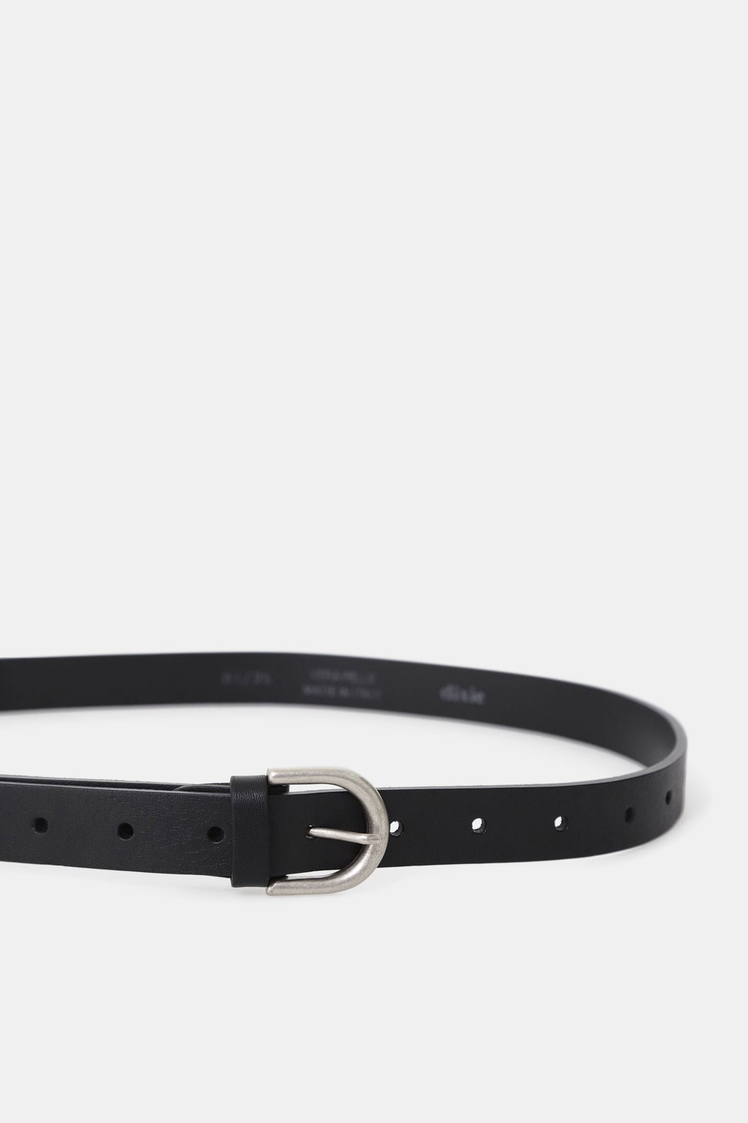 Ceinture à boucle métallique ovale mate Dixie