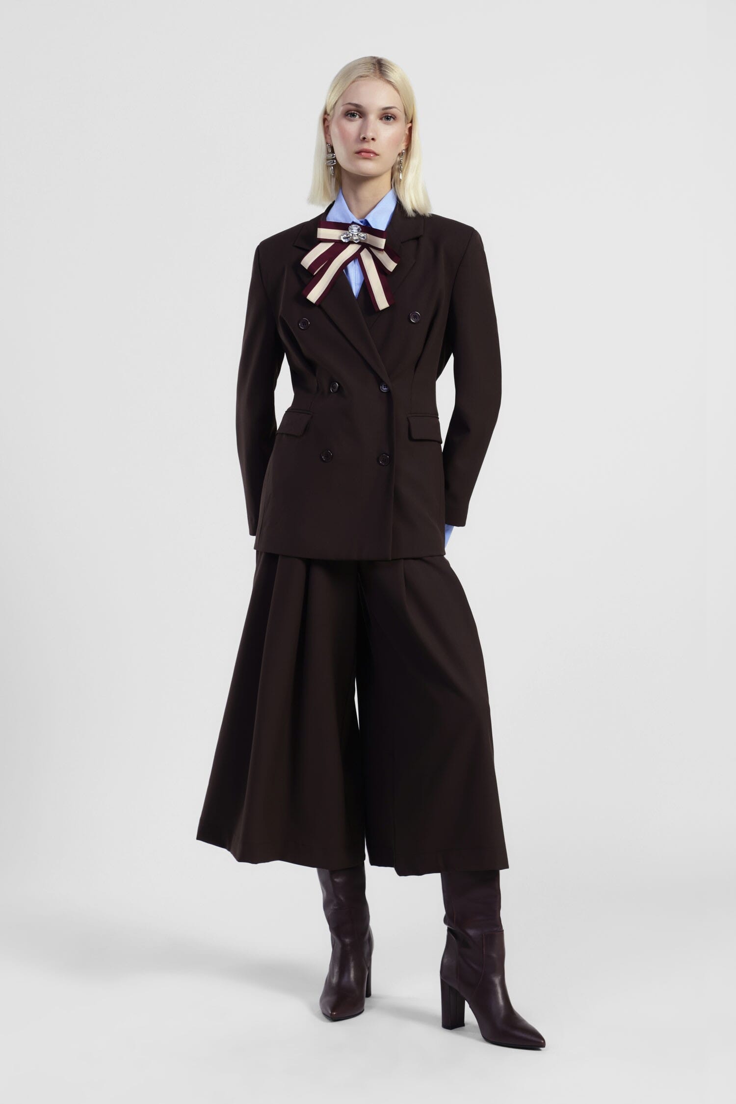 Pantaloni Palazzo Ampi Con Pieghe Frontali Dixie