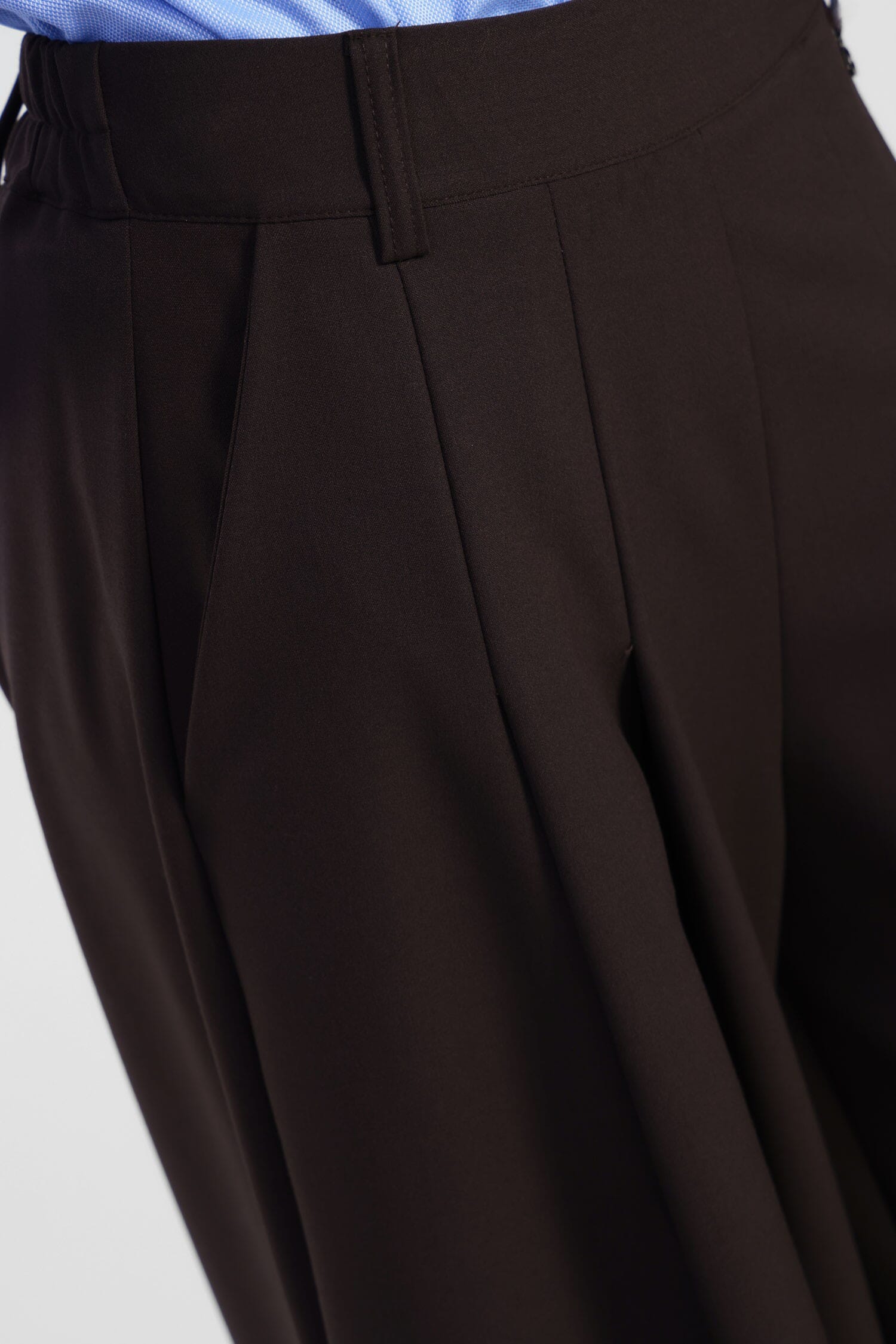 Pantaloni Palazzo Ampi Con Pieghe Frontali Dixie