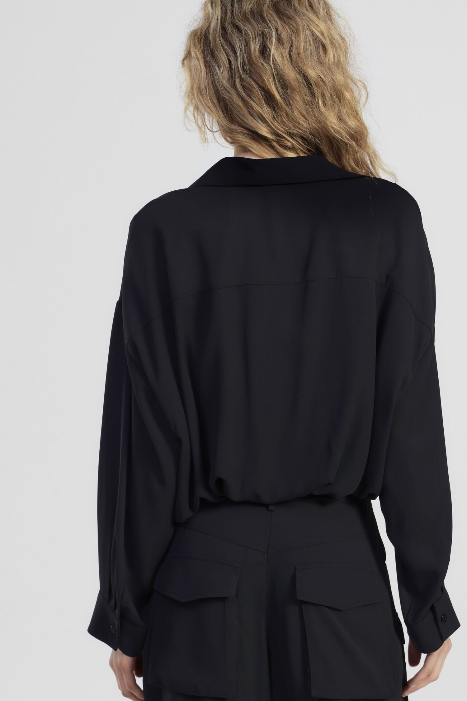 Cropped Shirt With Pocket And Long Sleeves Dixie