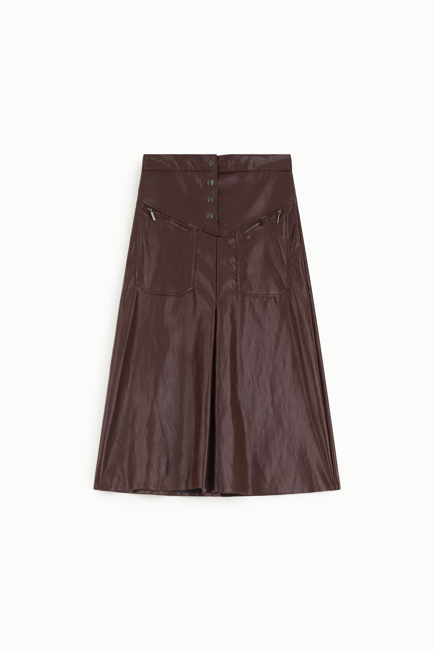 Gonna A Mezza Lunghezza Con Bottoni E Tasche Zip Dixie