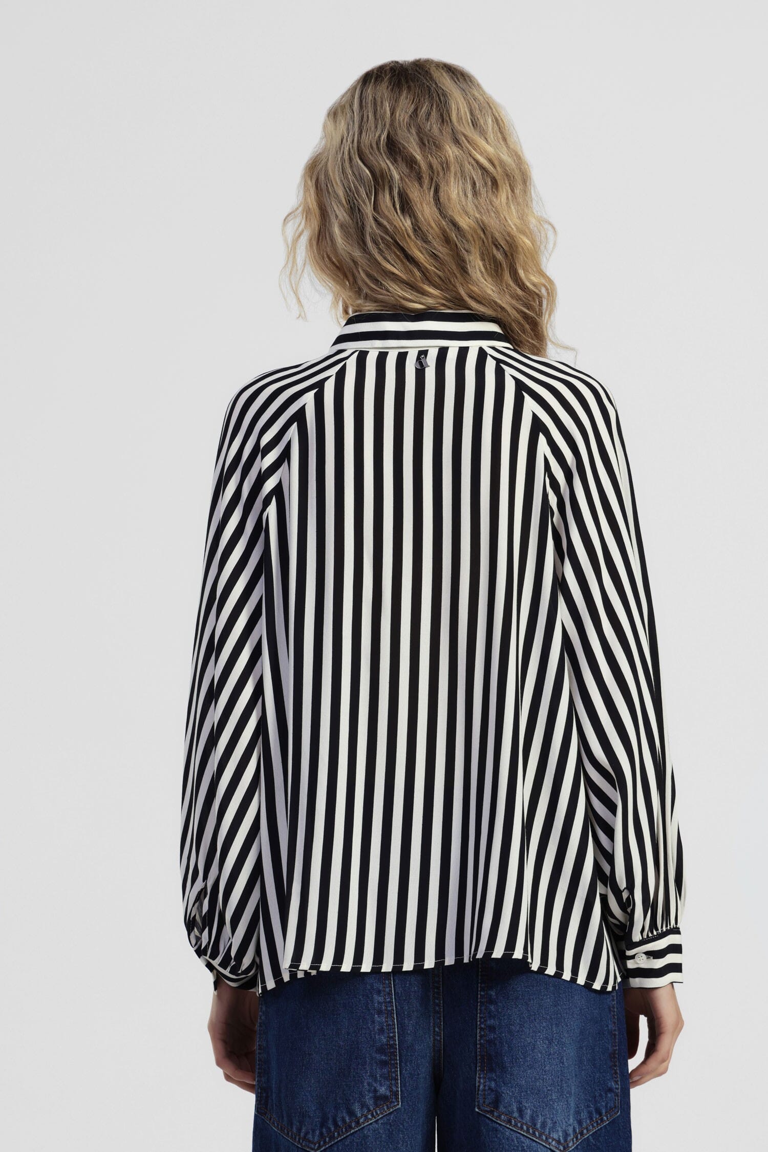 Chemise rayée à boutons et manches larges Dixie