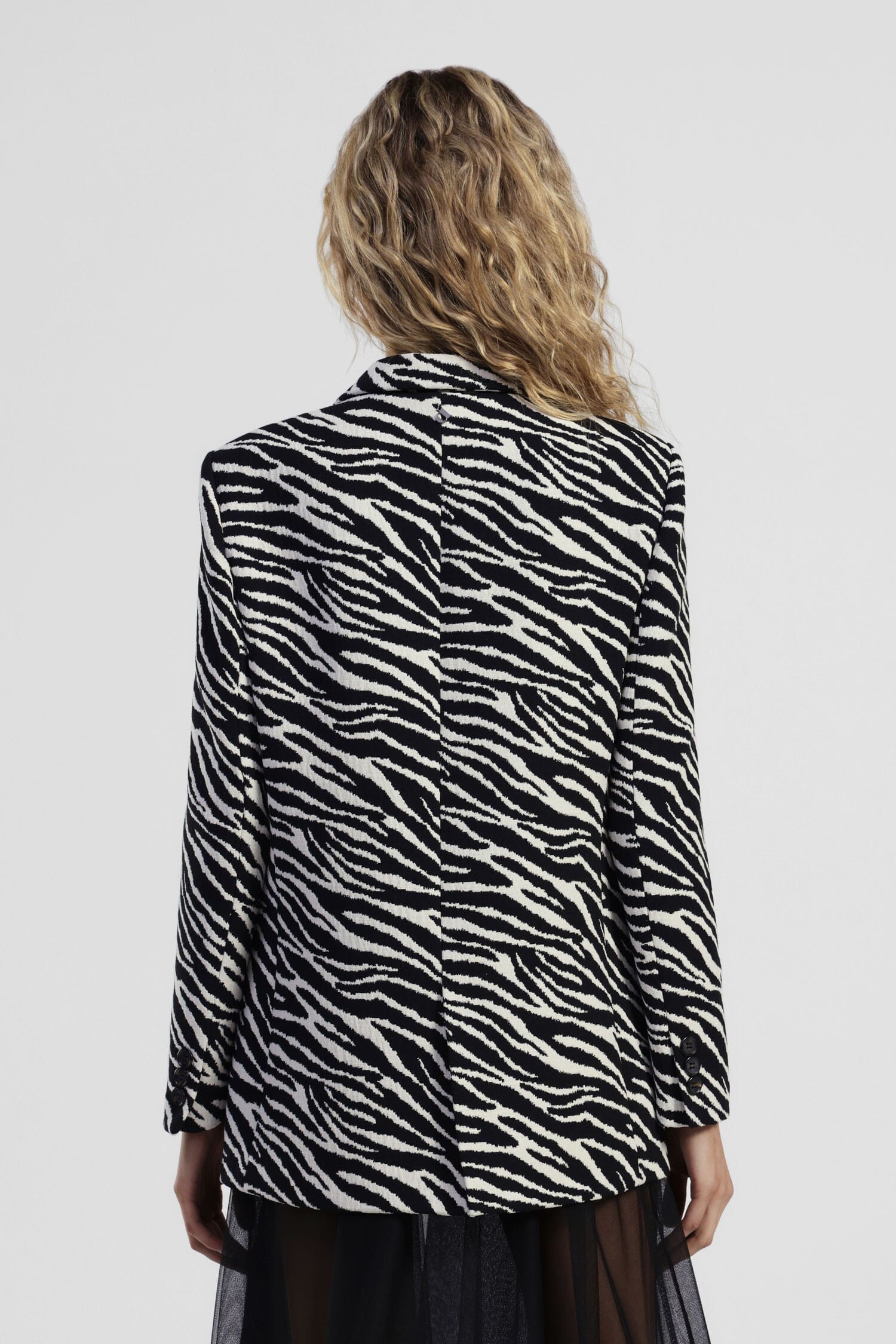 Blazer à motif zébré avec poches plaquées Dixie