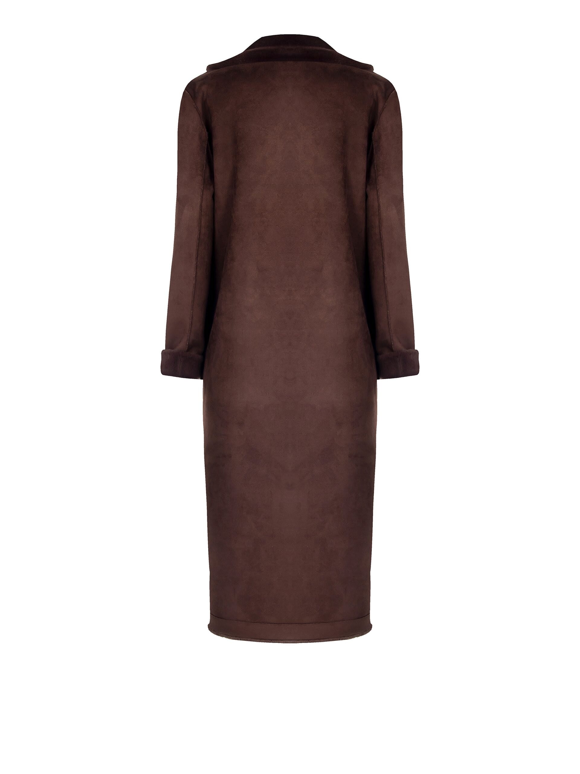 Cappotto Lungo Reversibile In Simil Montone E Pelliccia Sintetica Rinascimento