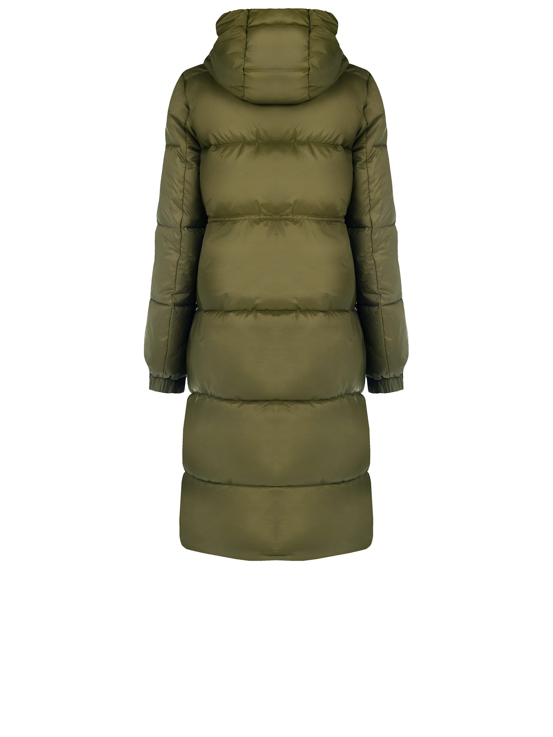 Long Down Jacket With Drawstring And Hood Rinascimento