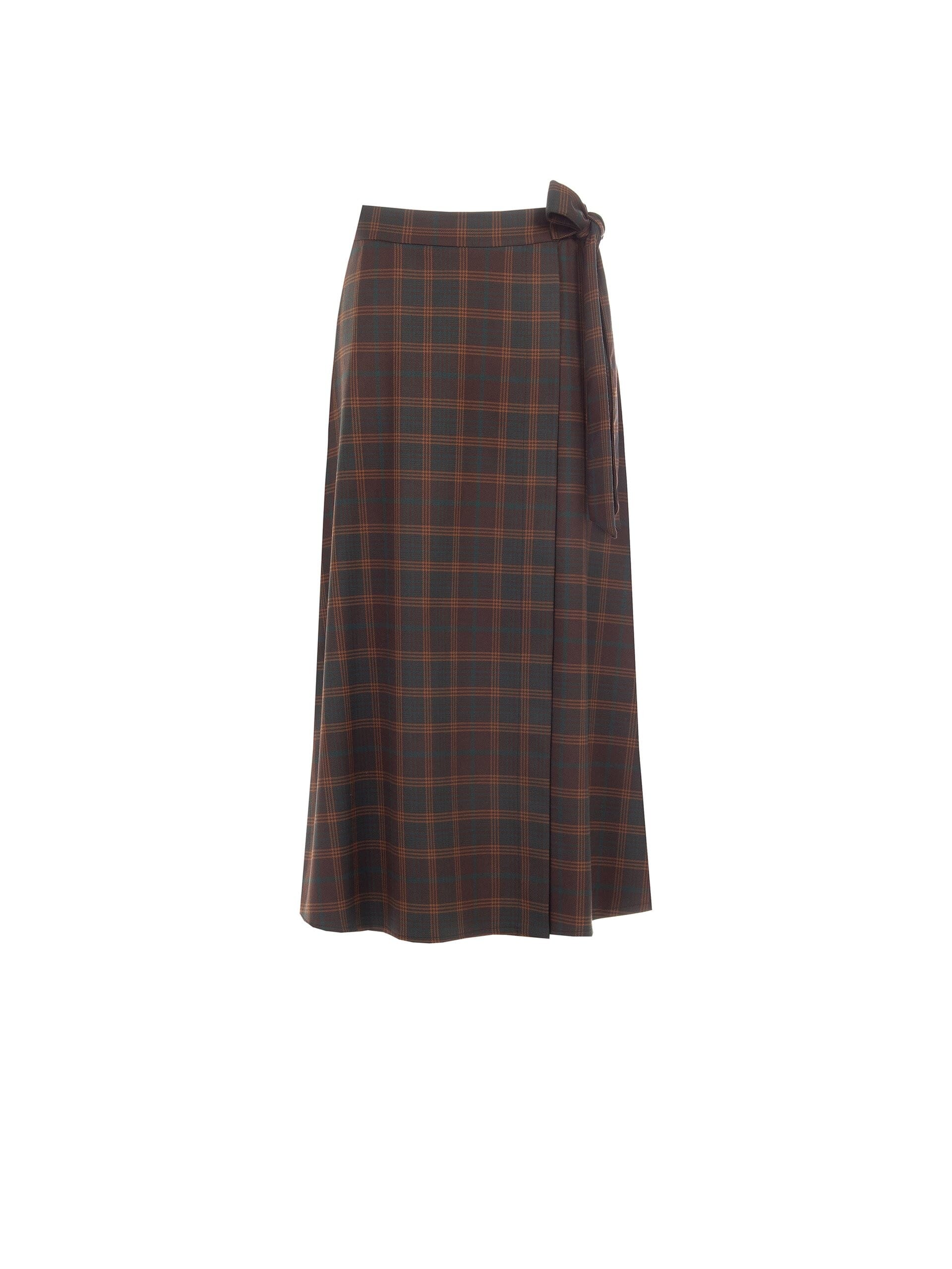 Rinascimento Long Checkered Wallet Skirt