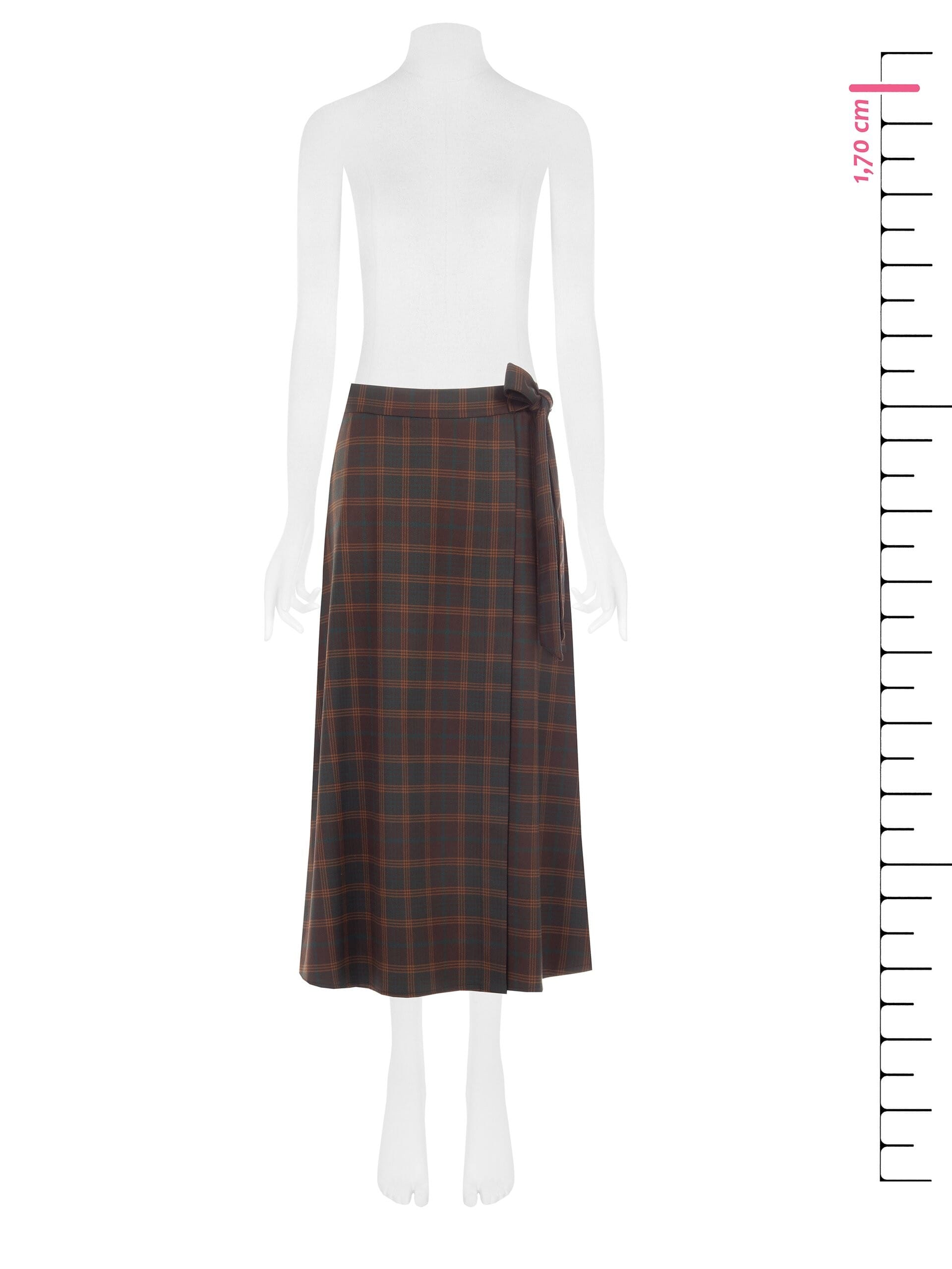 Rinascimento Long Checkered Wallet Skirt