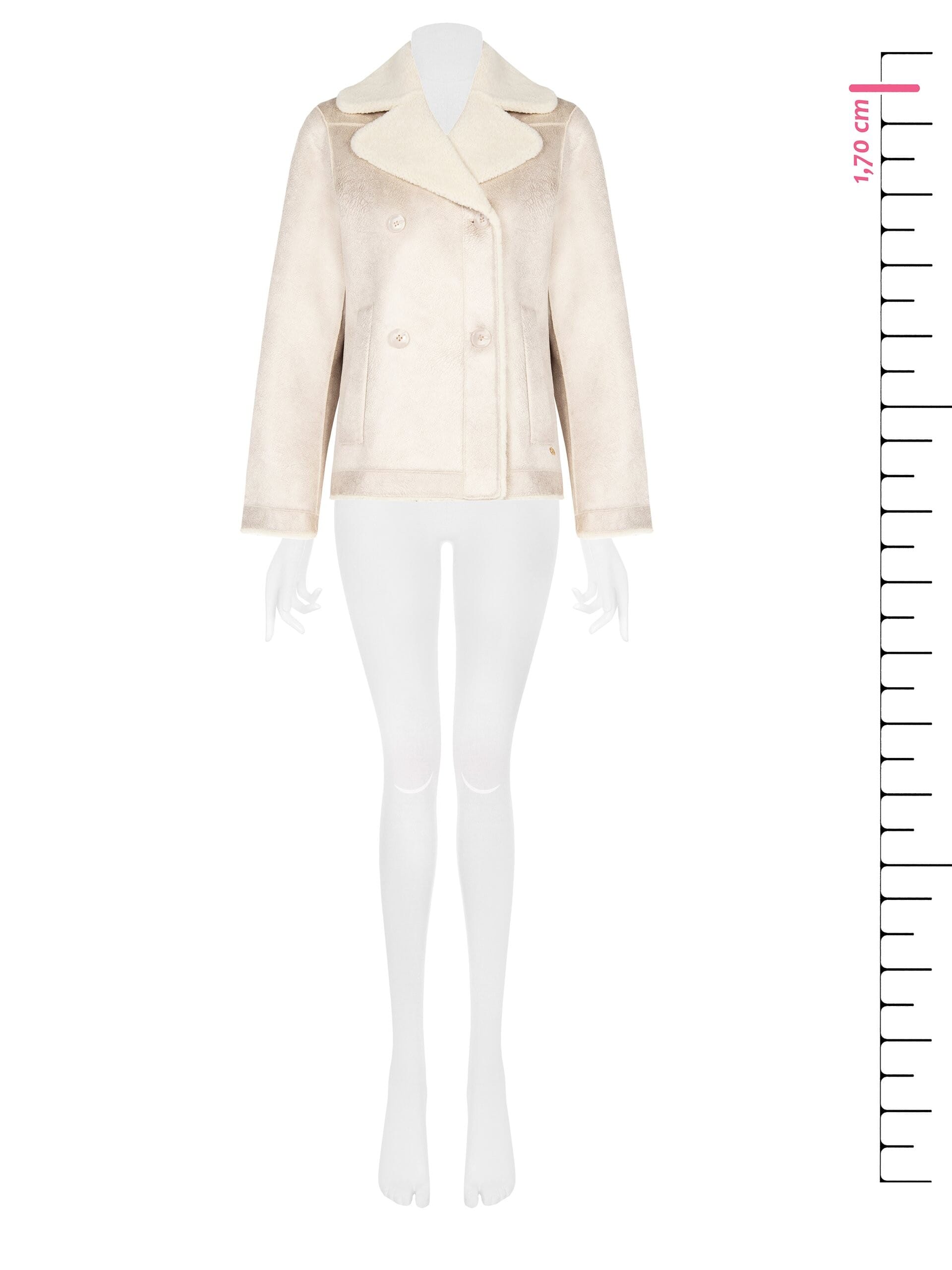 Cappotto Corto Simil Montone Effetto Screpolato Rinascimento