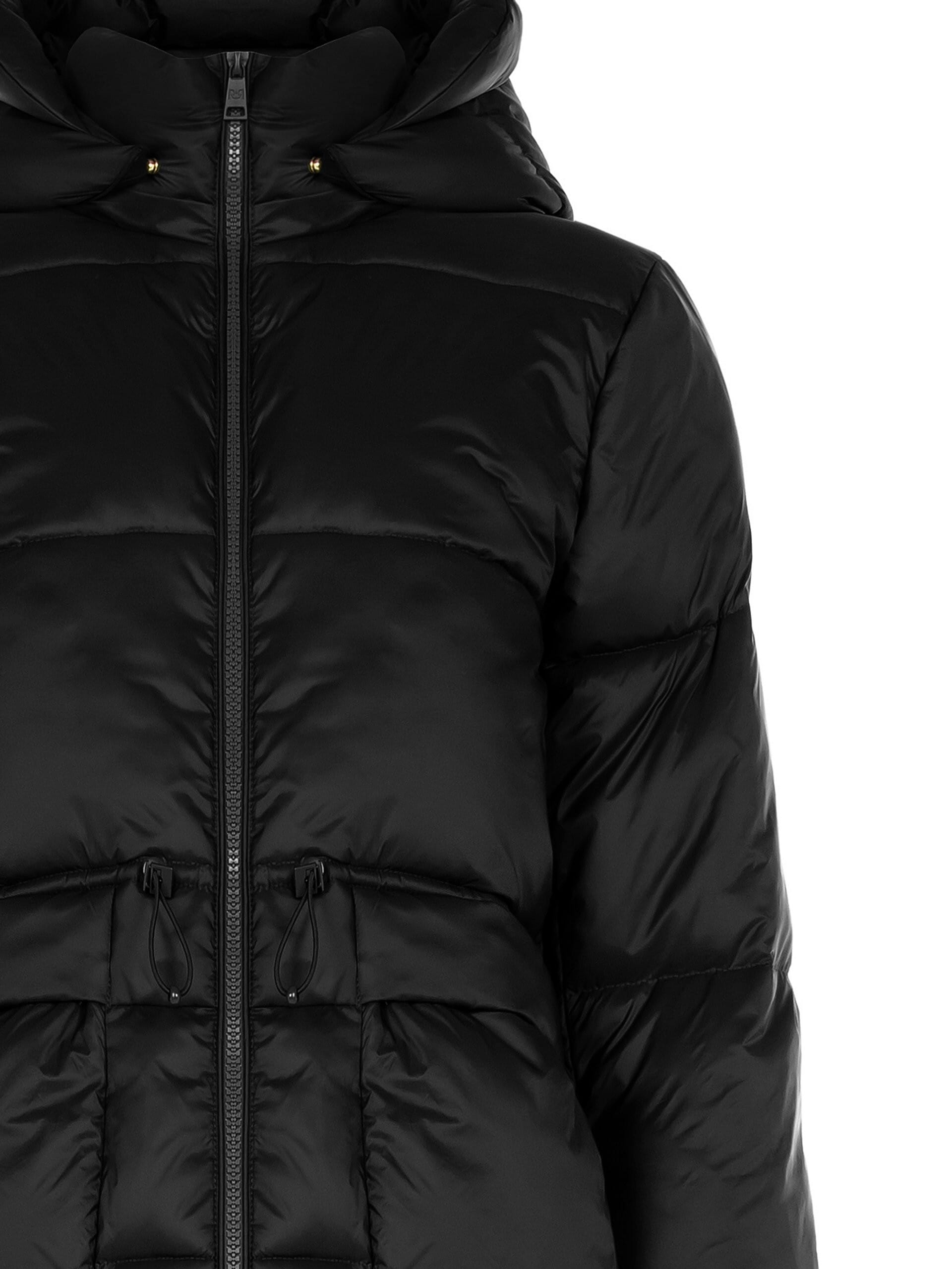 Long Down Jacket With Drawstring And Hood Rinascimento