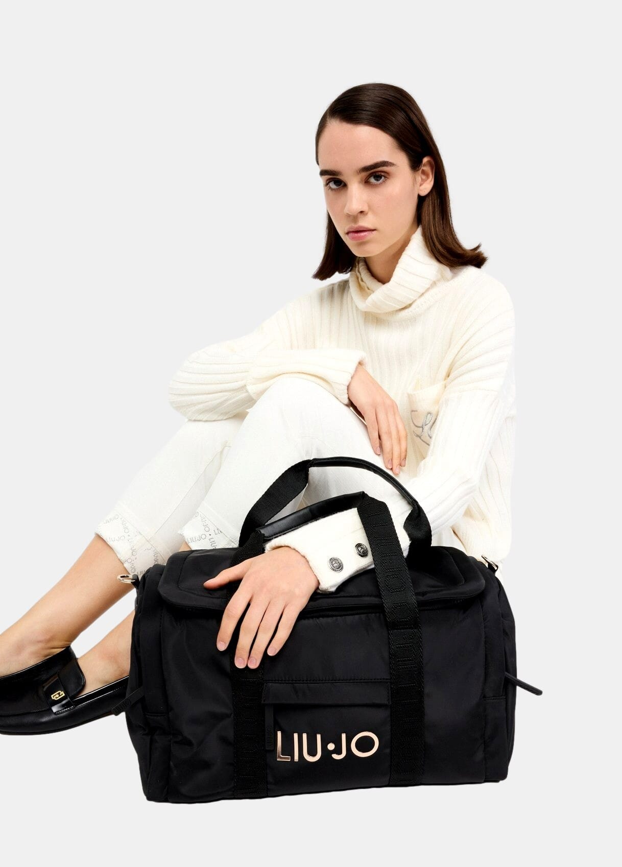 Borsone In Nylon Con Logo Liu Jo