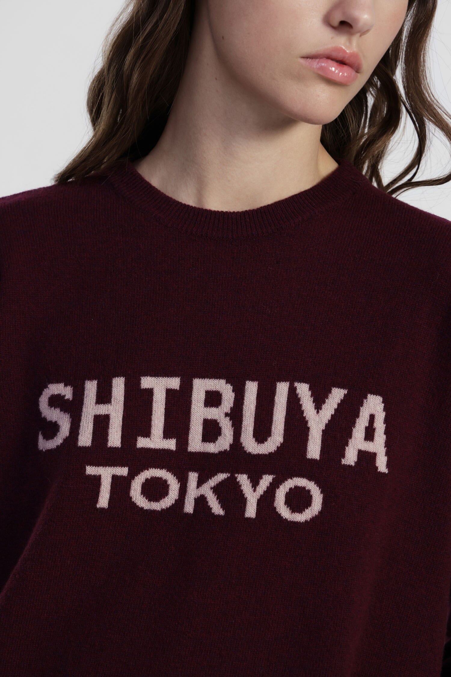 City Print Crew Neck Sweater Front Dixie