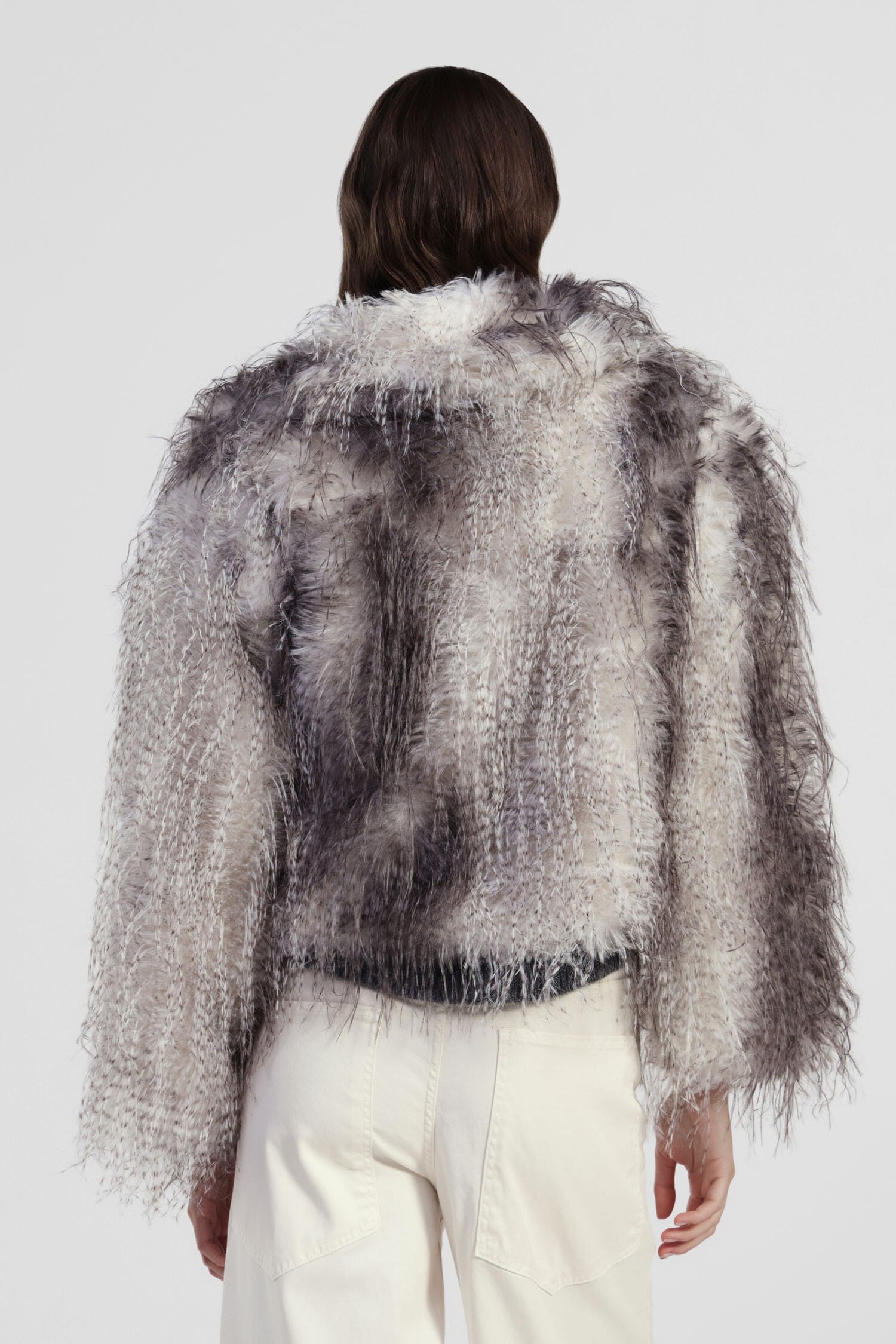 Eco-Fur Corta Con Motivo Sfumato E Dettagli Soffici Dixie