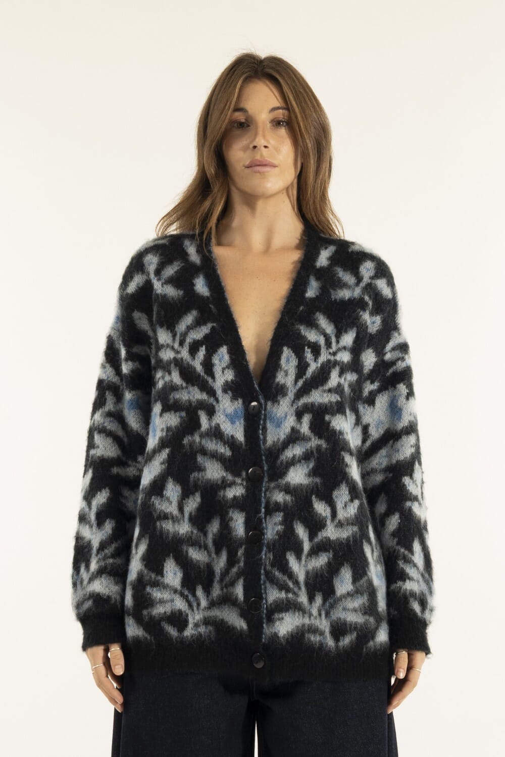 Cardigan Jacquard Kontatto