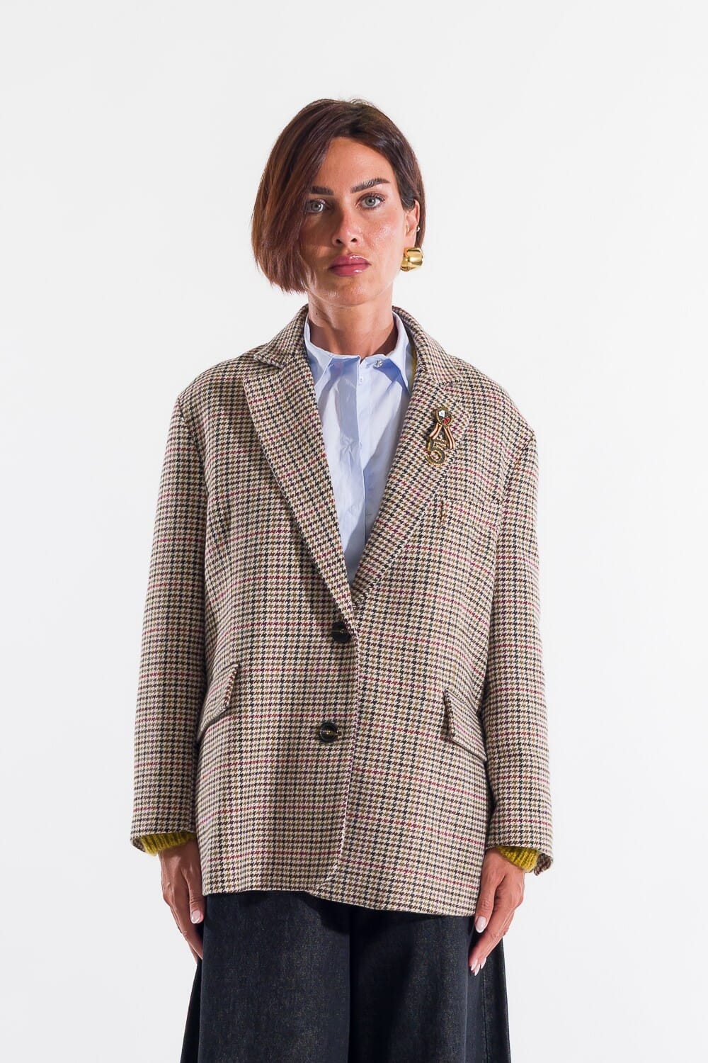 Kontatto Over Pied De Poule Jacket