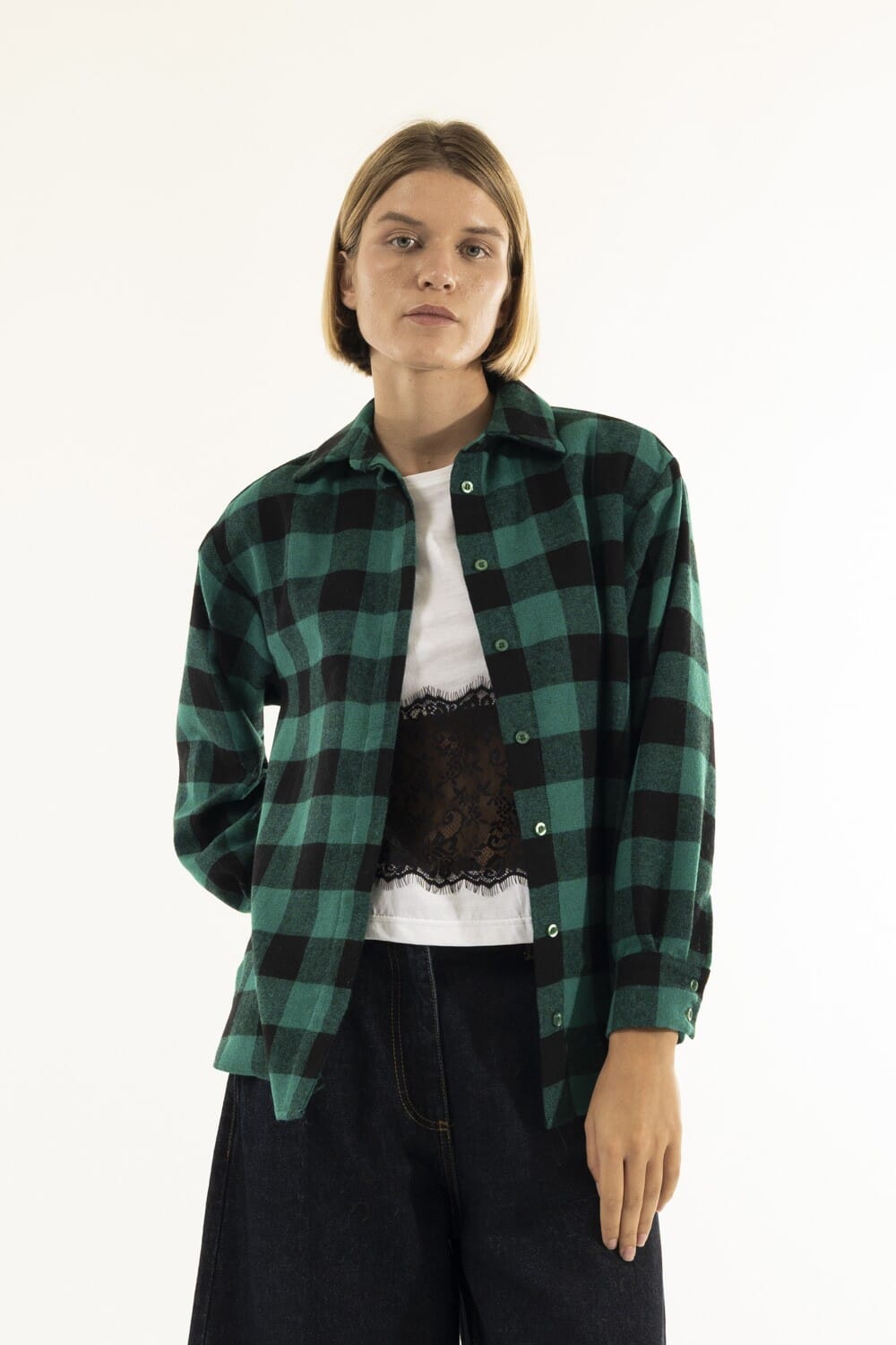 Kontatto Over Check Shirt