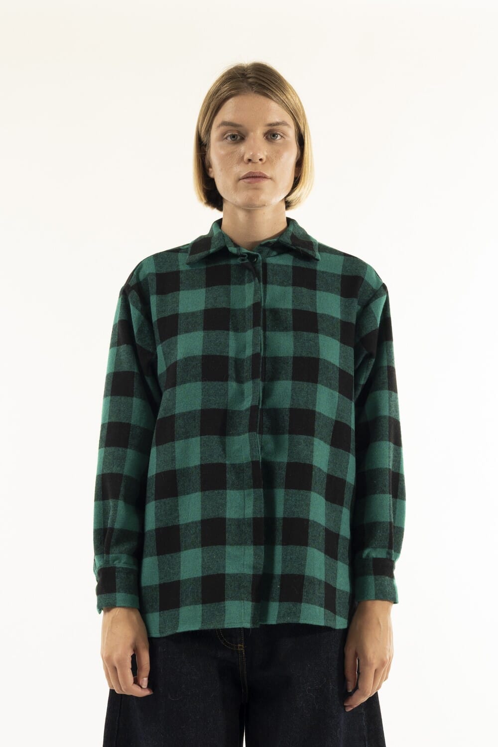 Kontatto Over Check Shirt