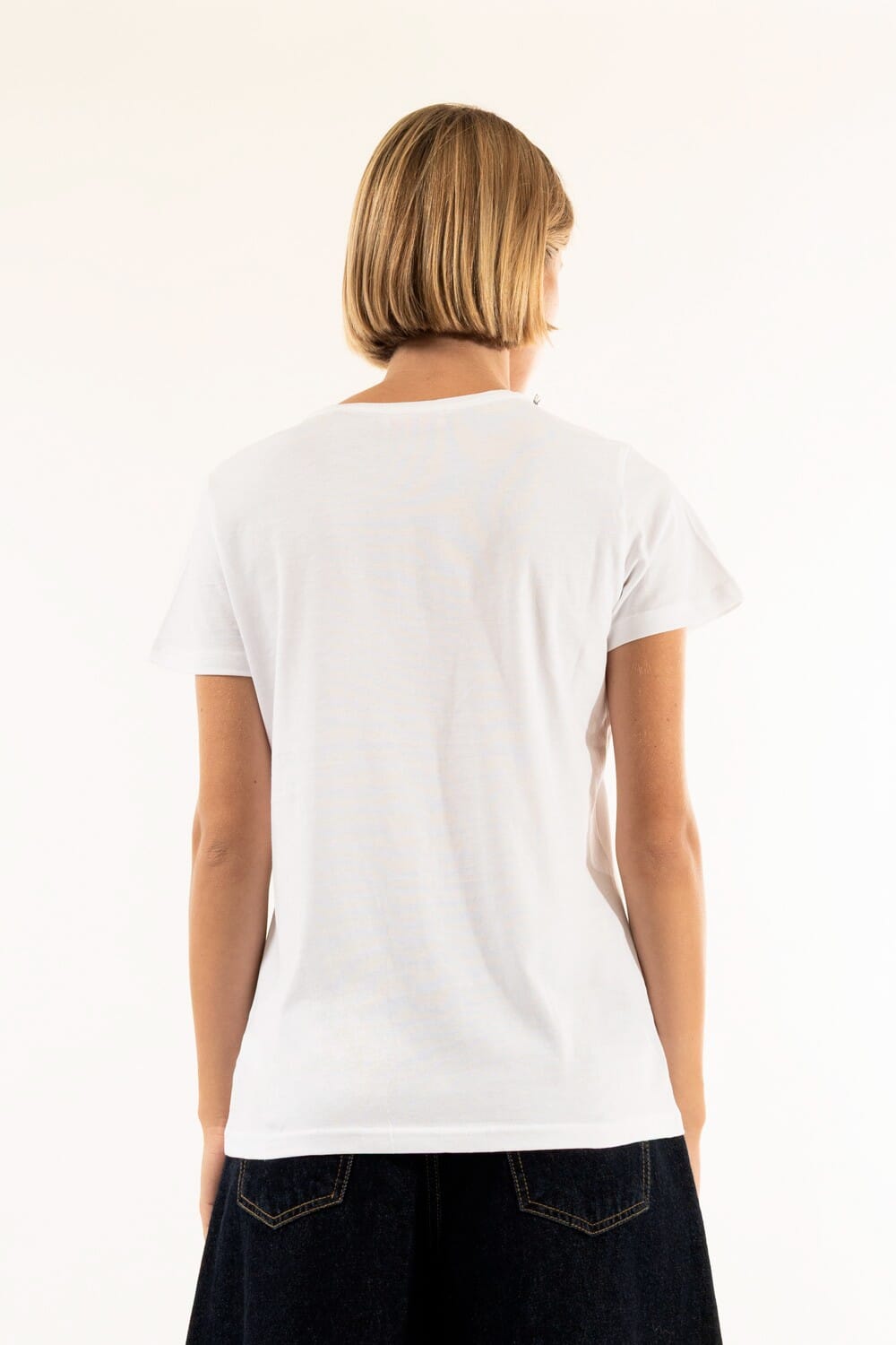 T.Shirt Pizzo Applicazioni Kontatto