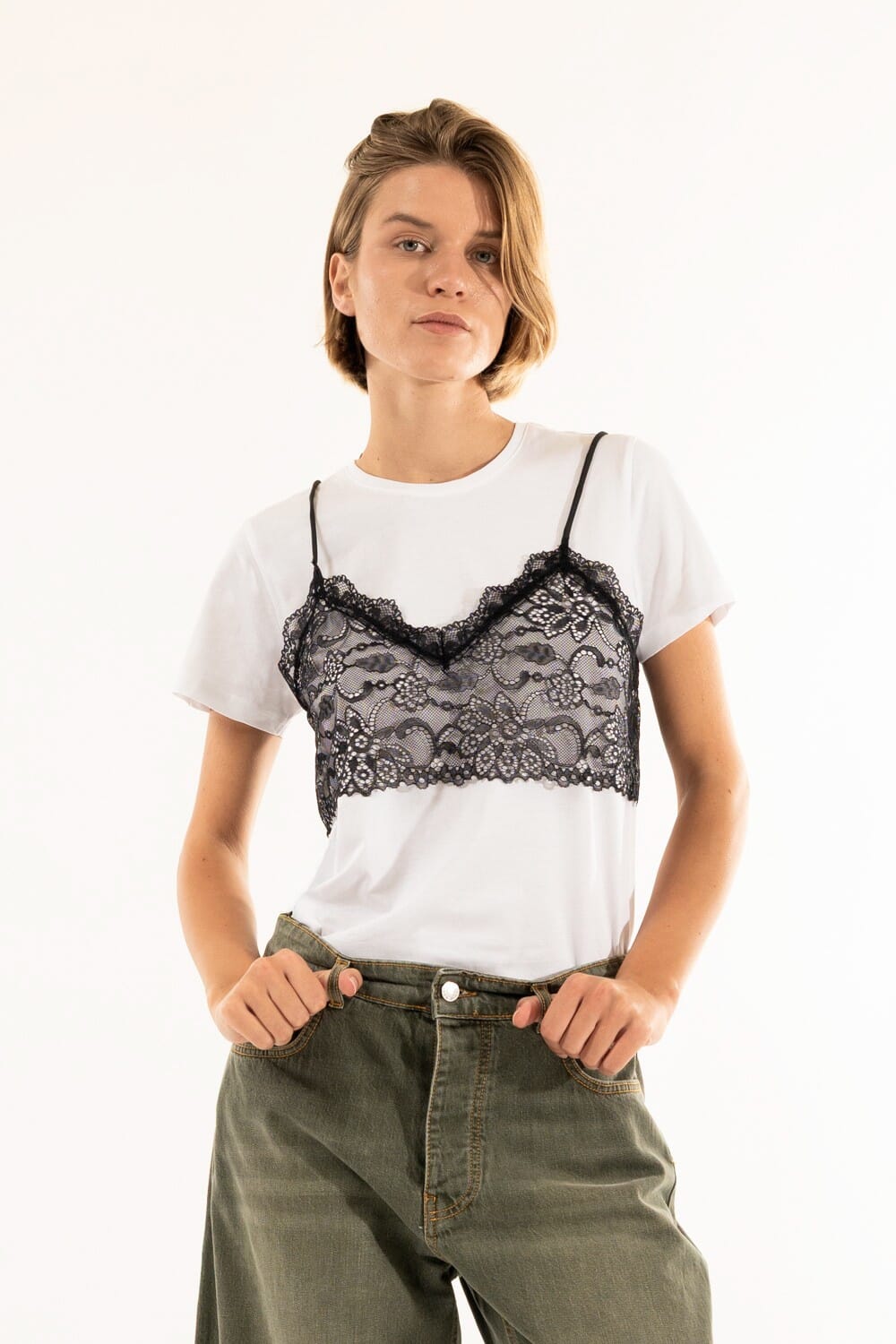 T-Shirt E Top Pizzo Kontatto