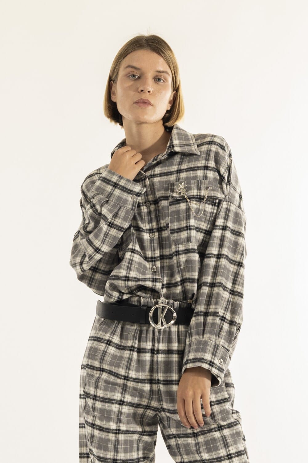 Camicia Over Sfrangiata Fondo Kontatto