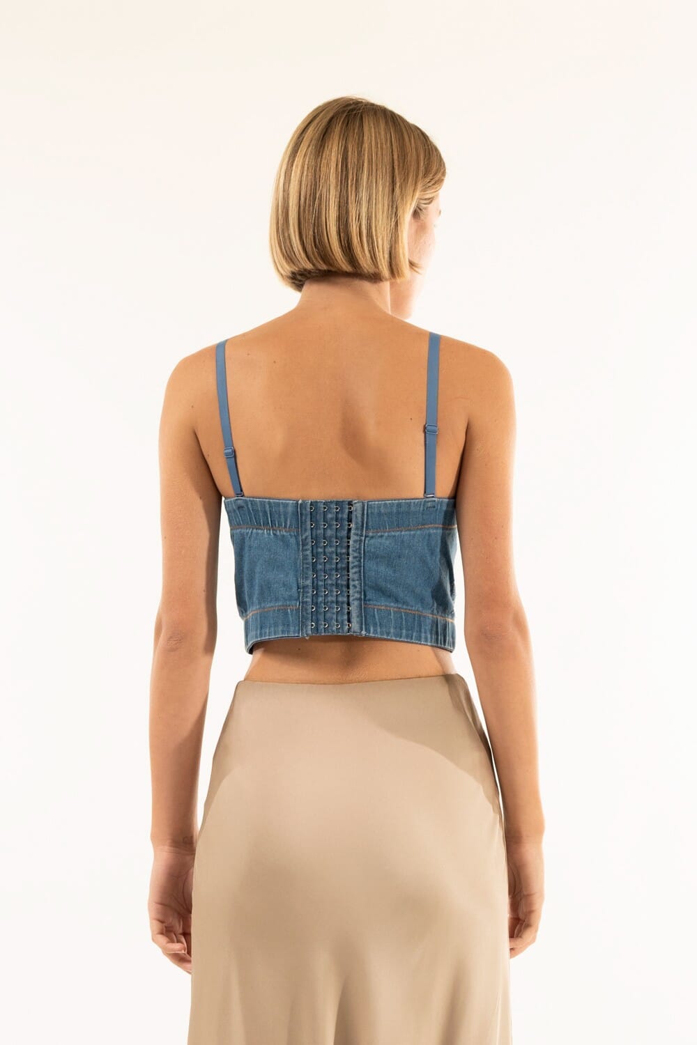 Bustier Denim Strass Kontatto