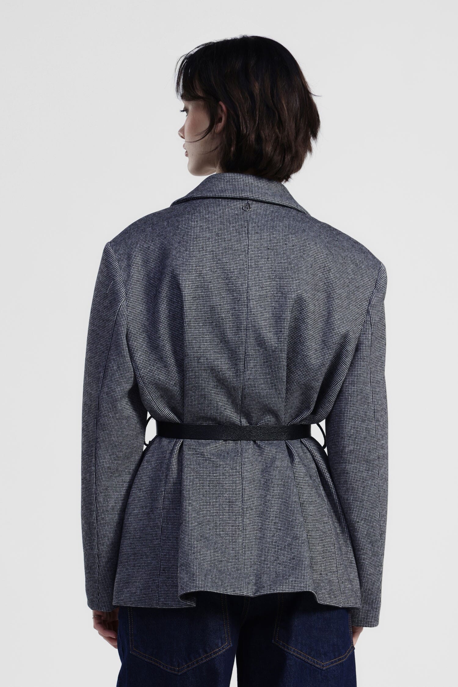 Blazer Stampato Con Cintura E Spilla Gioiello Dixie