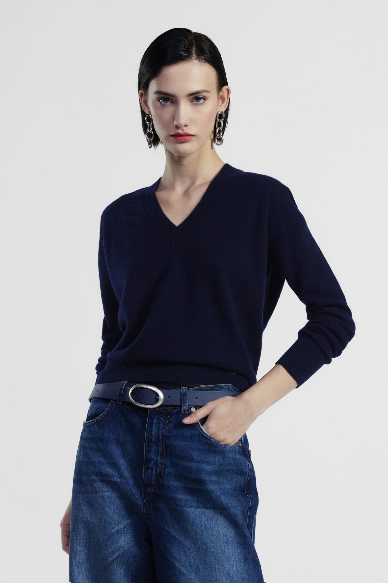 Maglione Scollo A V Vestibilità Regolare Dixie