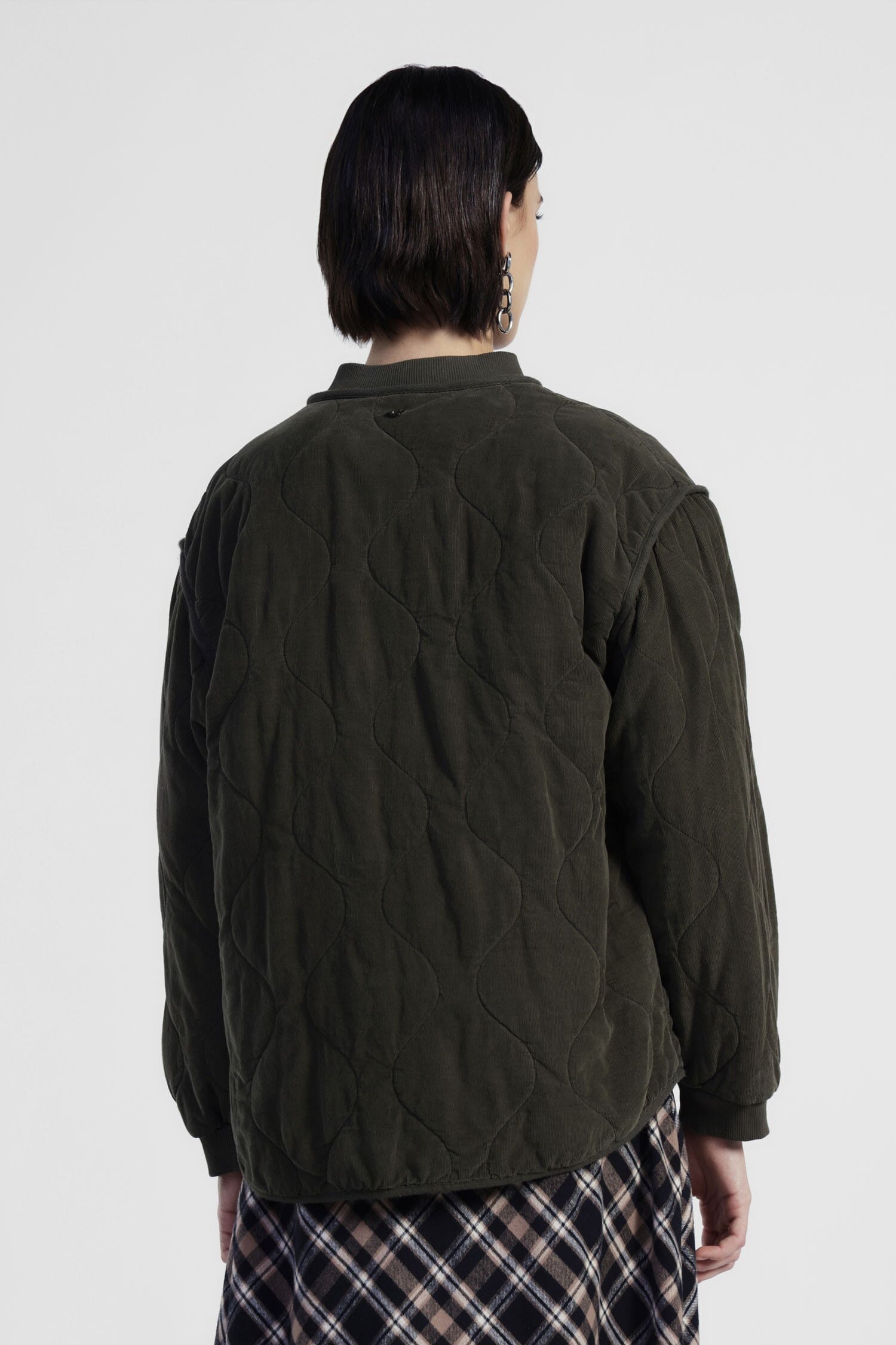 Giacca Trapuntata Con Zip E Tasche Applicate Dixie