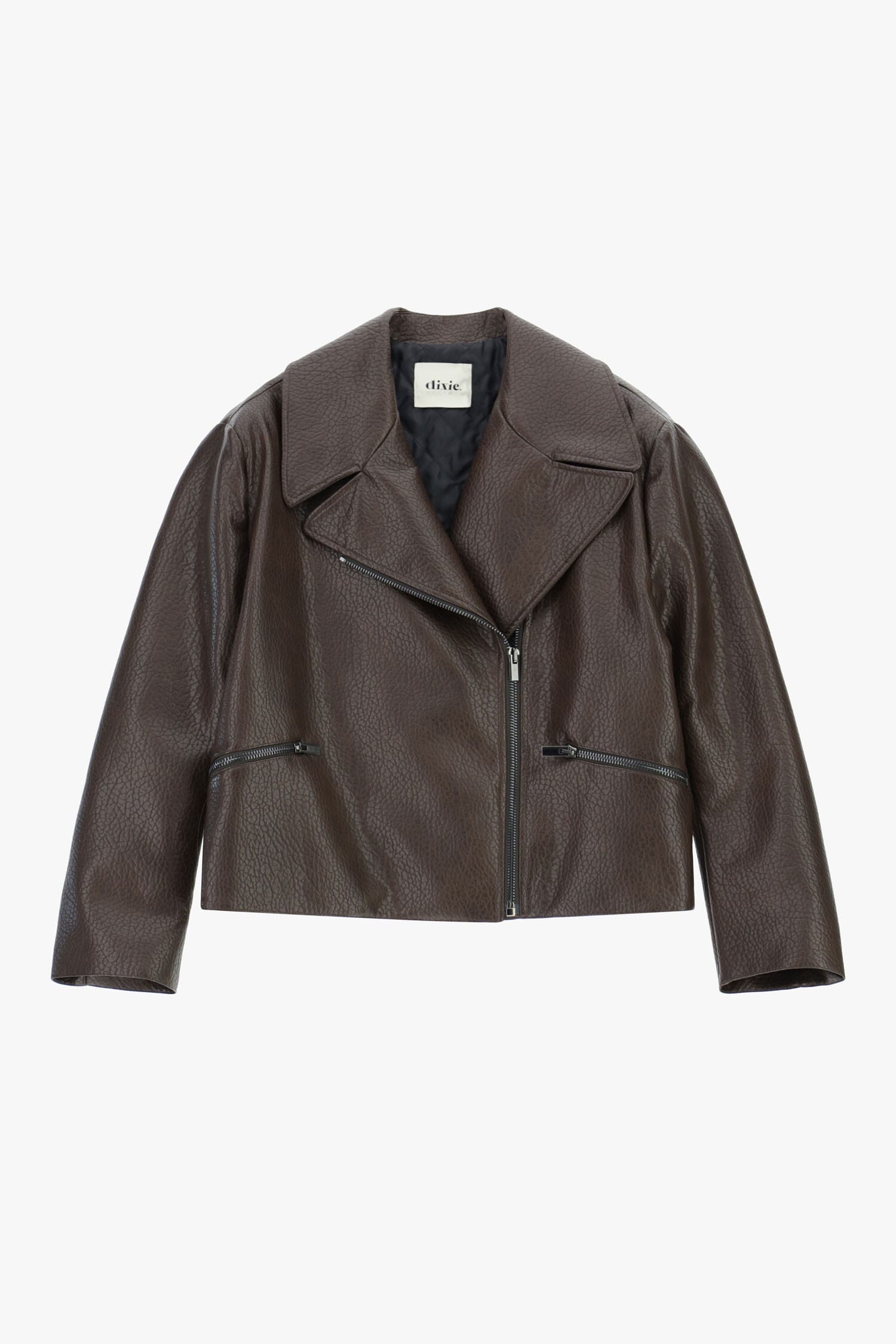 Giacca Biker Corta Con Zip E Tasche Dixie