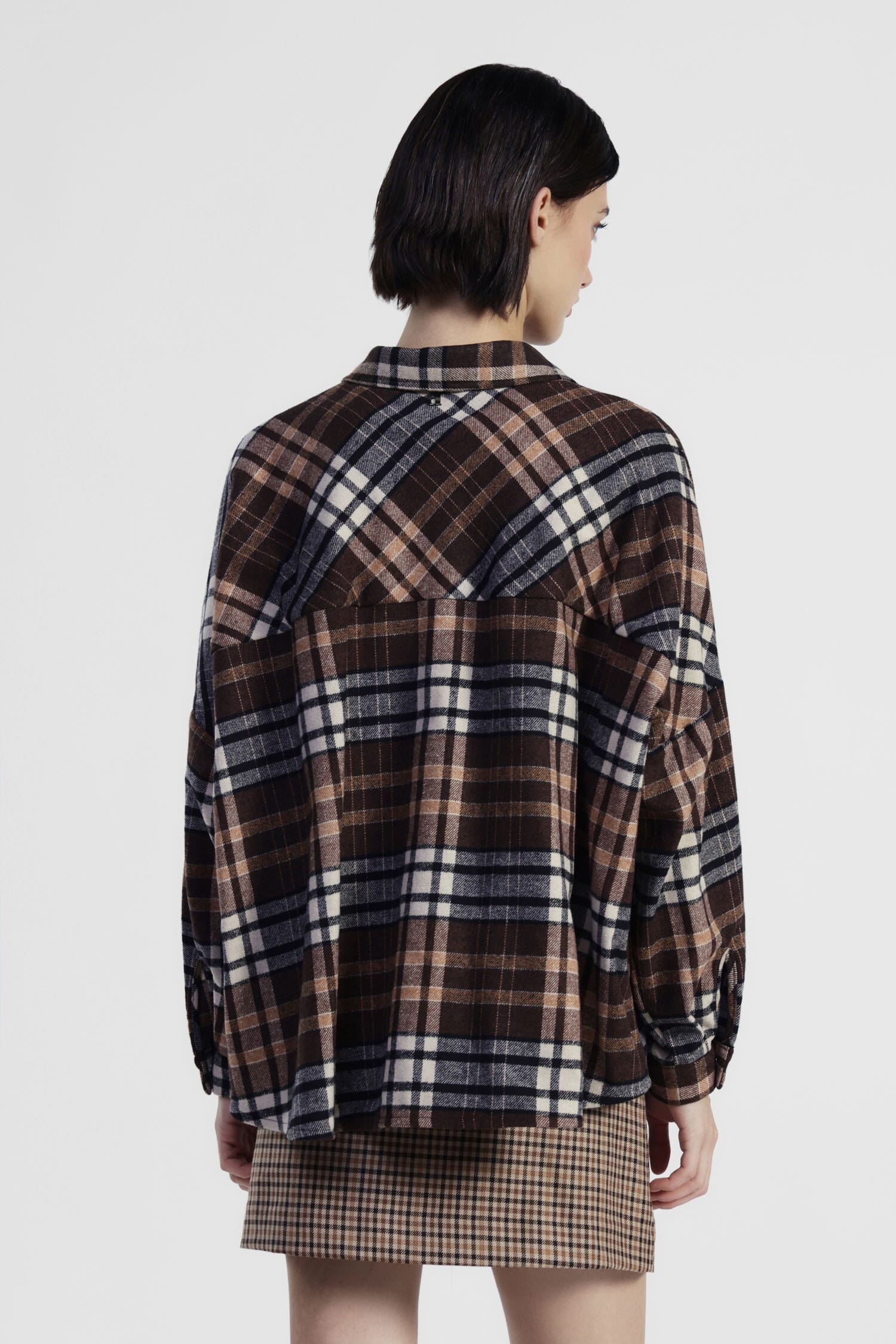 Front Knot Checkered Shirt With Dixie Pockets