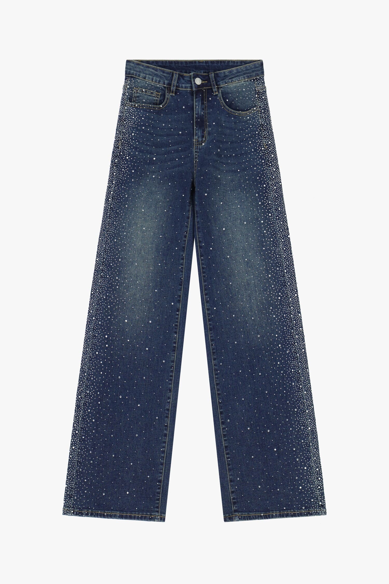 Jeans A Gamba Ampia Con Applicazioni Decorative Dixie