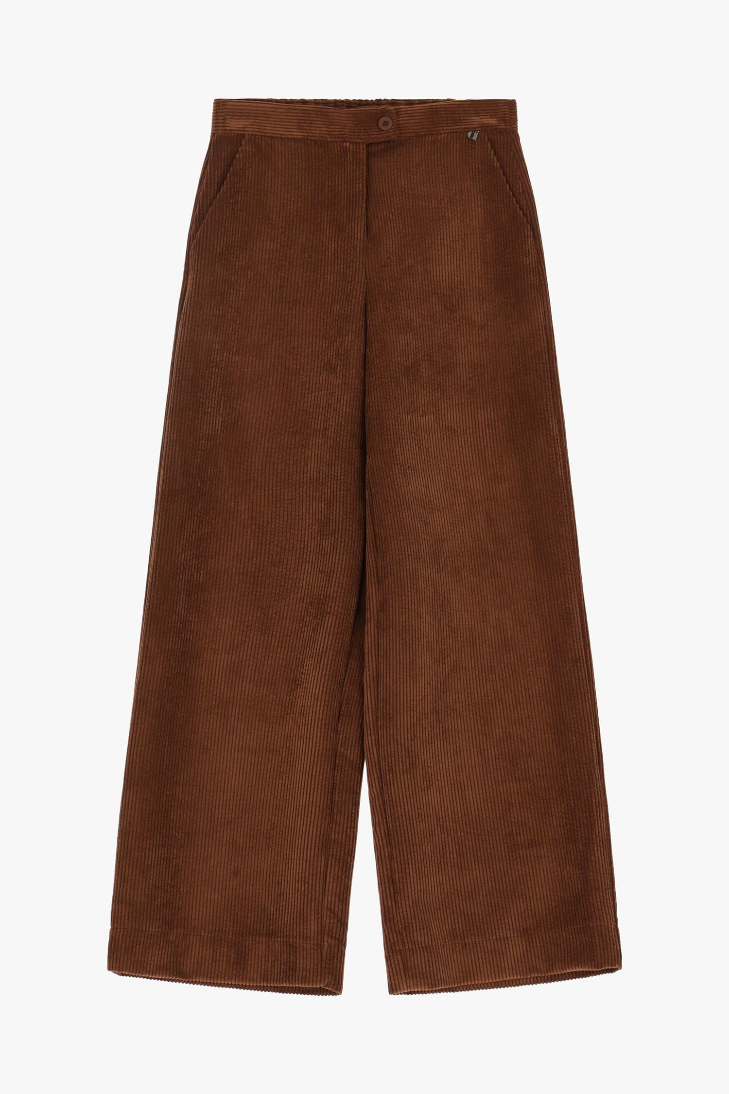 Pantaloni Palazzo A Costine Vita Alta Dixie