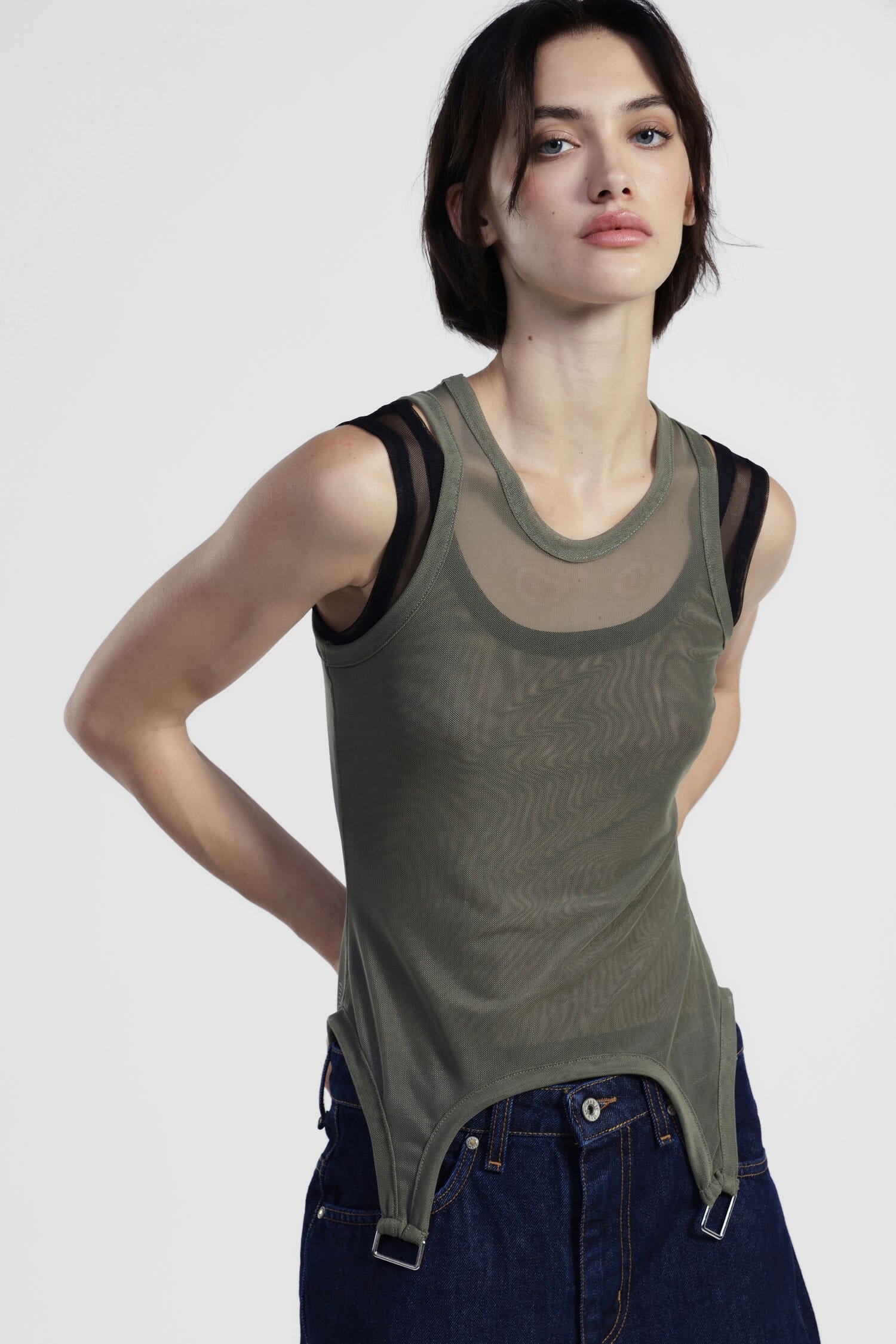 Body Con Inserti Trasparenti E Dettagli Metallici Dixie