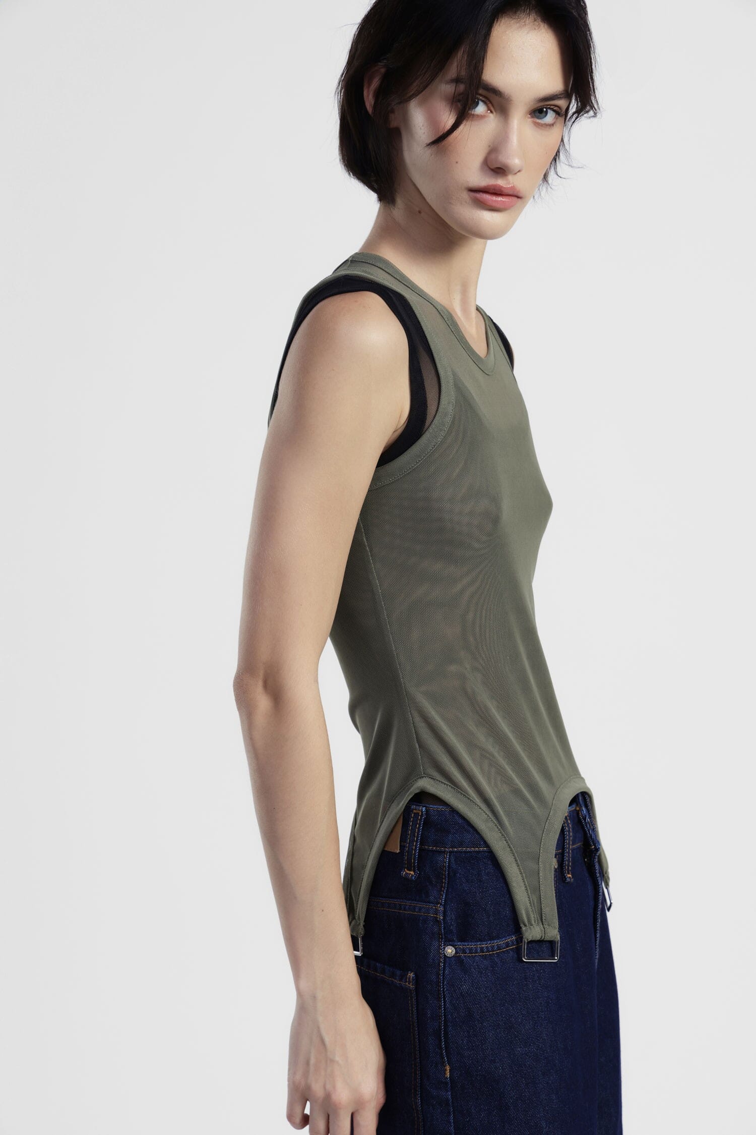 Body Con Inserti Trasparenti E Dettagli Metallici Dixie