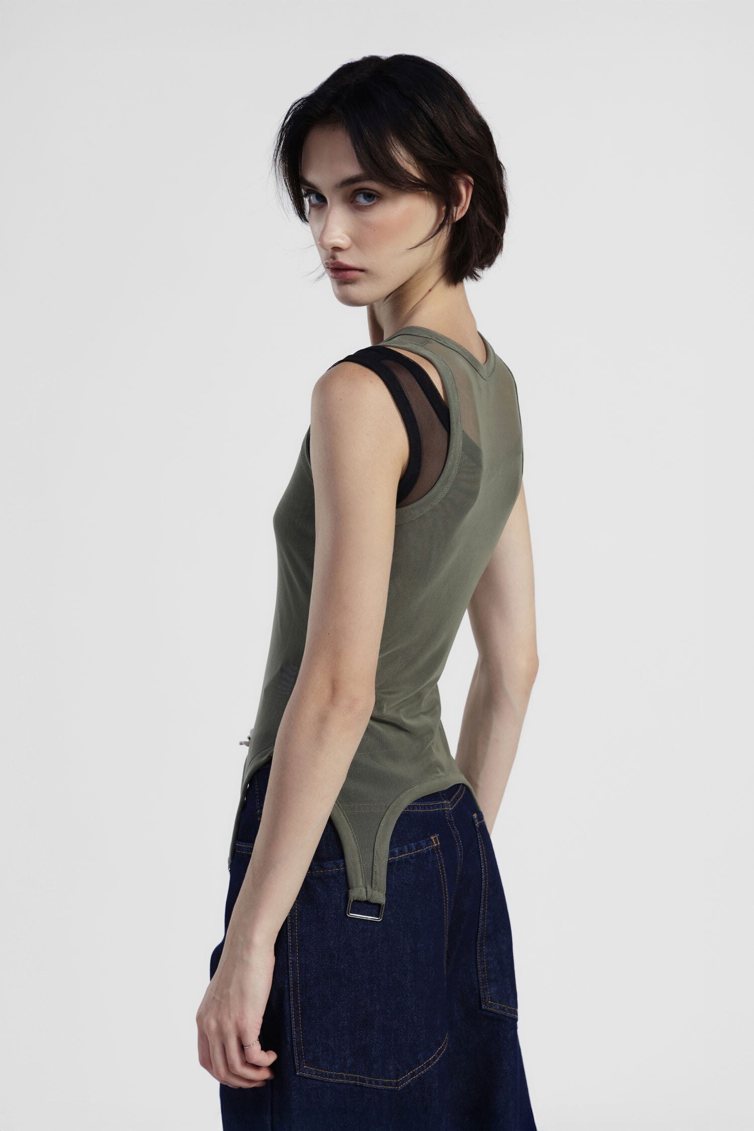 Body Con Inserti Trasparenti E Dettagli Metallici Dixie