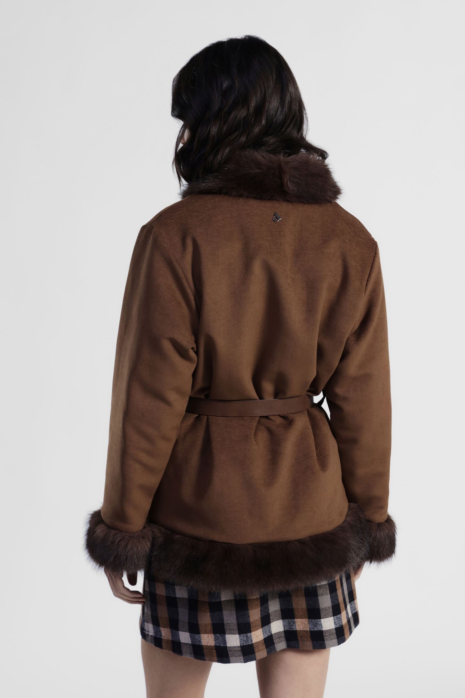 Eco-Fur Con Cintura E Profili A Contrasto Dixie