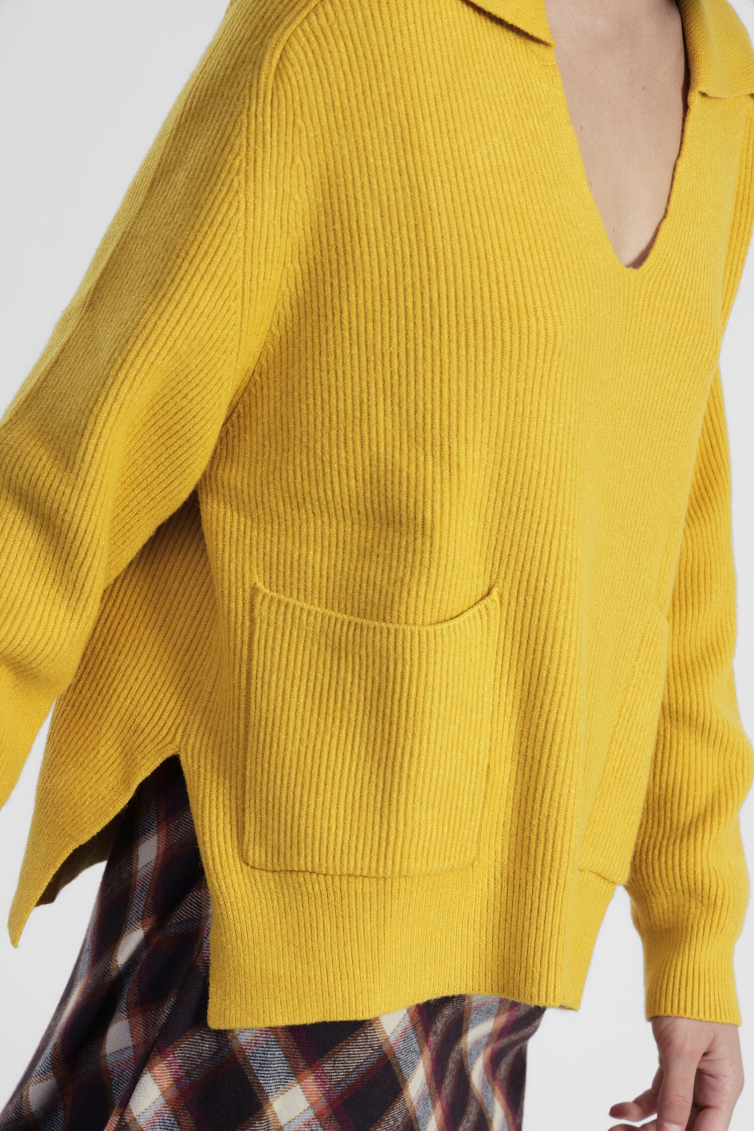 Maglione Con Tasche E Colletto Ampio Dixie