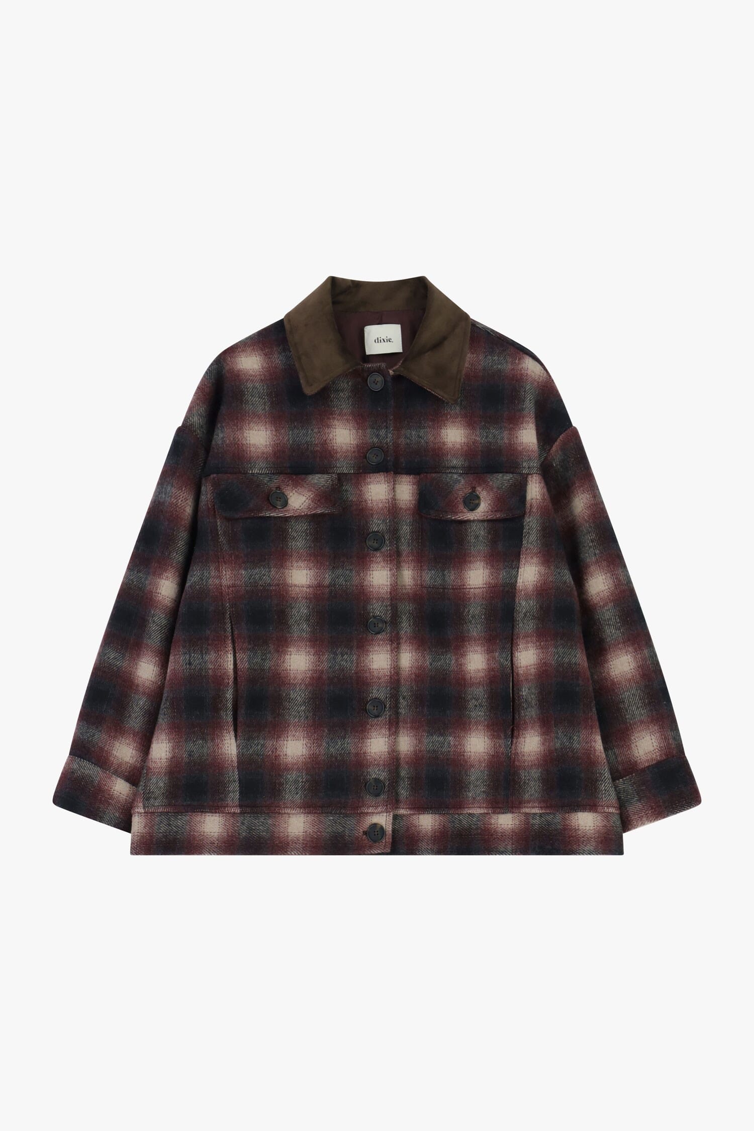 Check Shirt Jacket With Front Pockets Dixie